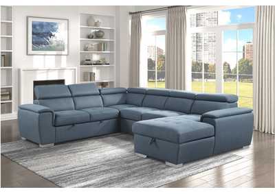 Image for Berel Blue 9355 Living Room Sofa Set