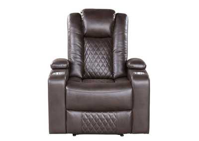 Image for Caelan Power Reclining Chair With Power Headrest, Cup Holders And Storage Arms