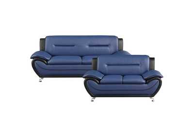 Image for Matteo Blue 2Pc Set: Sofa, Love