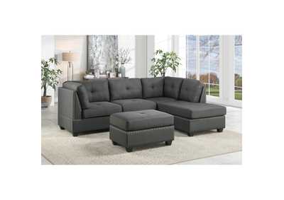 Image for Dasha Dark Grey 9566 Living Room Sofa Set