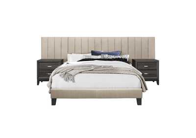 Image for Beige Full Wall Bed With 2 Panels, Beige