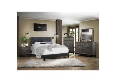 Image for Fabric Channel Full Bed W/Dark Grey Fabric