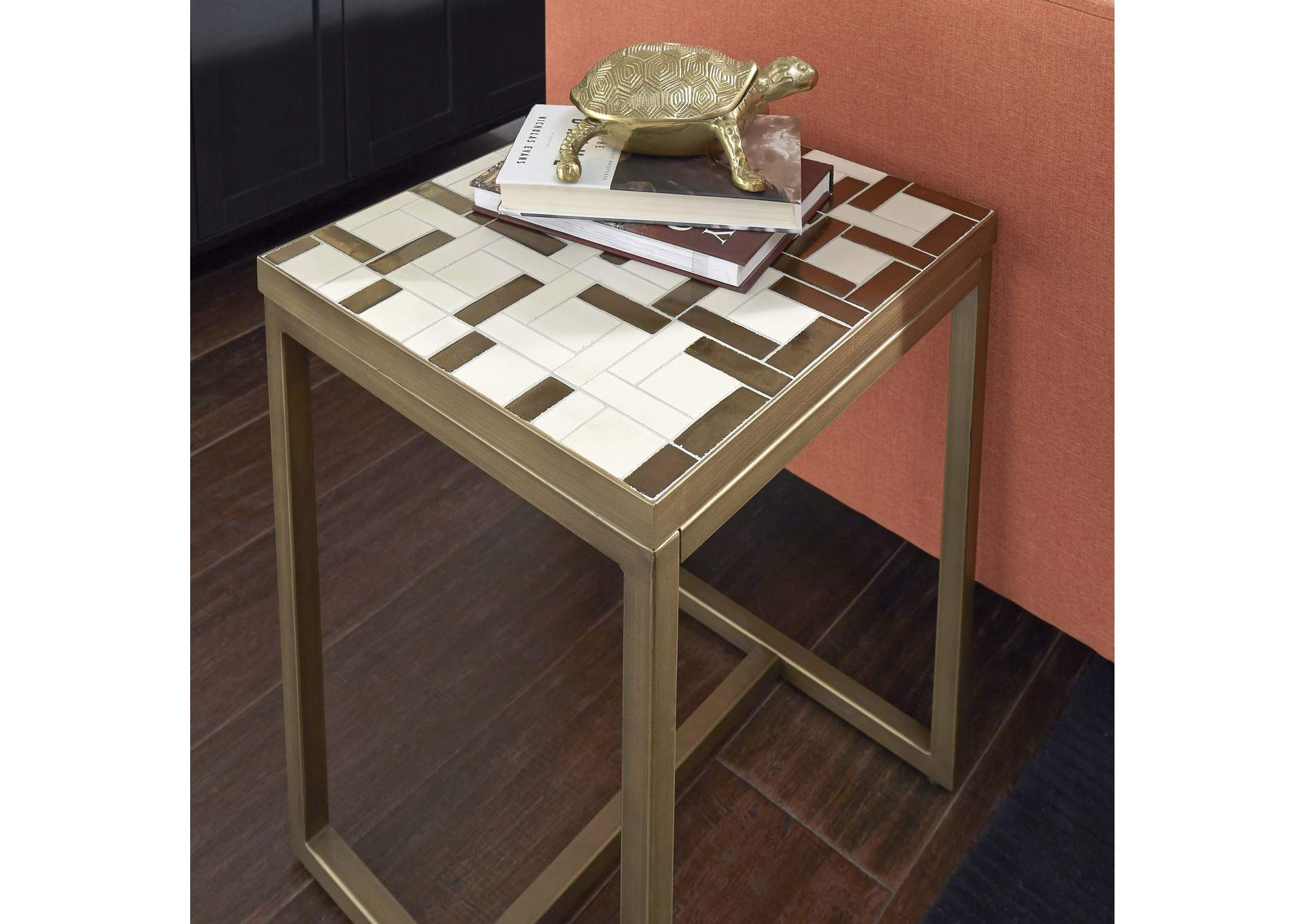 Geometric II End Table By Homestyles,Homestyles