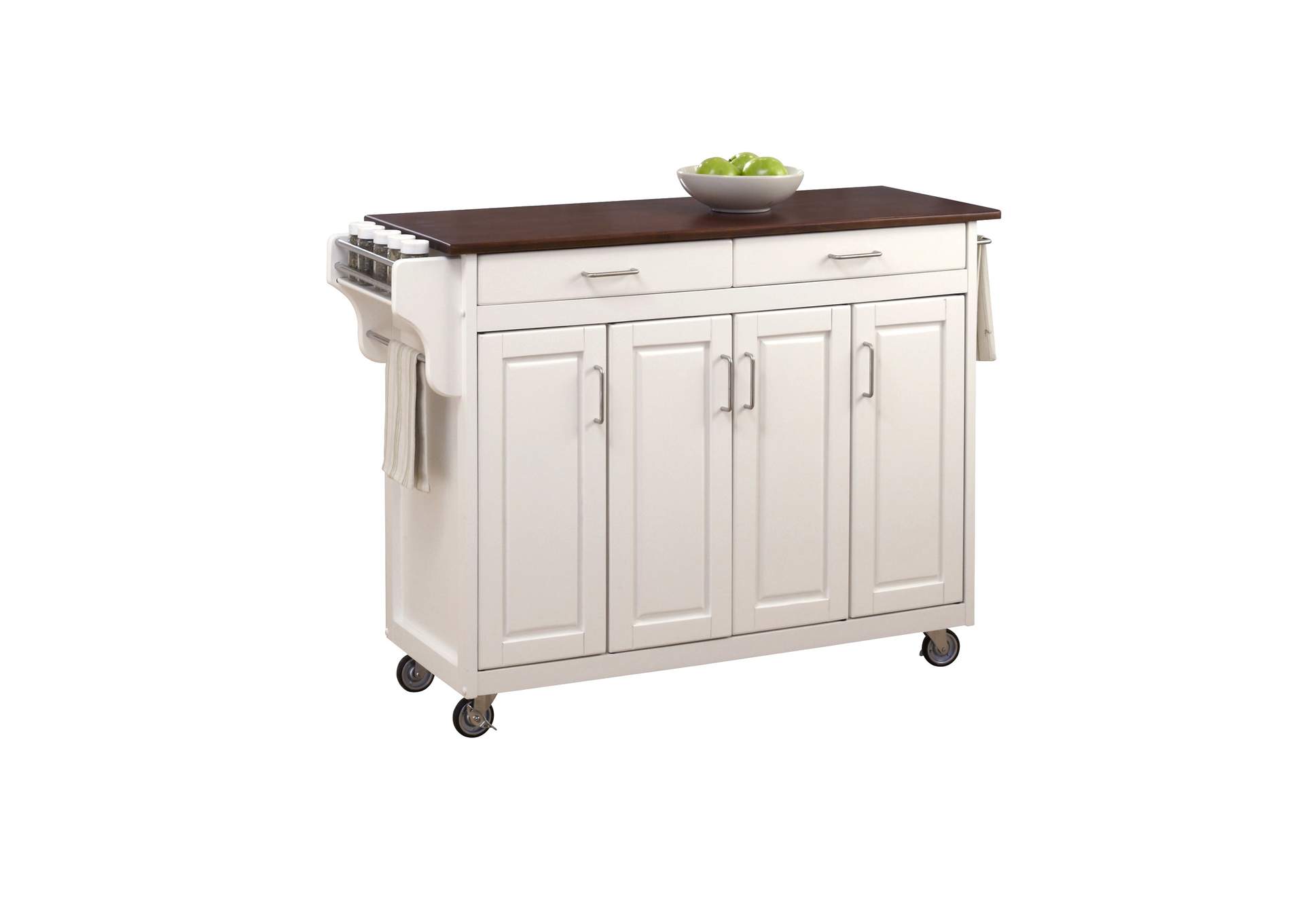 Create-A-Cart Off-White Kitchen Cart,Homestyles