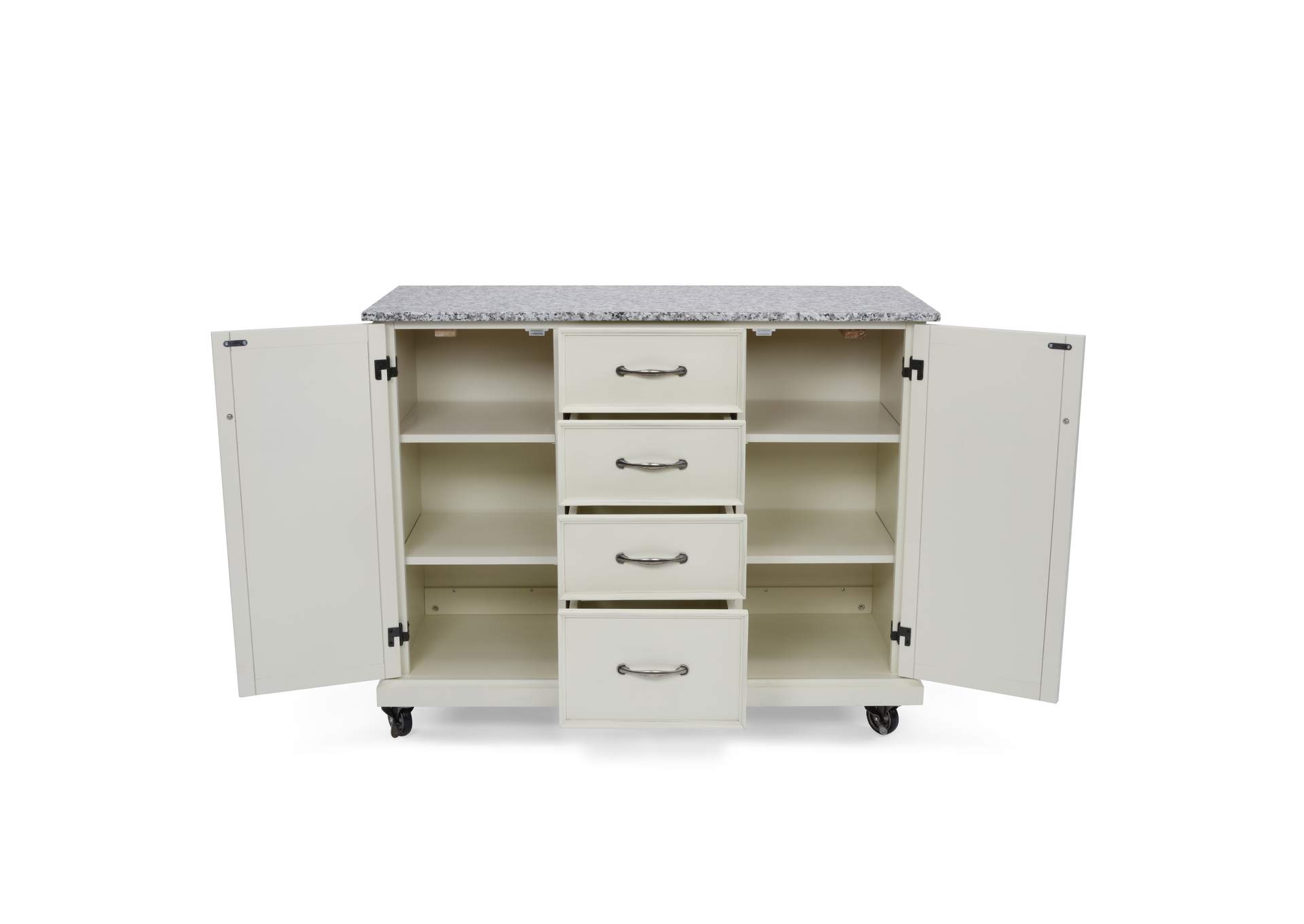 Bay Lodge Off-White Kitchen Cart,Homestyles