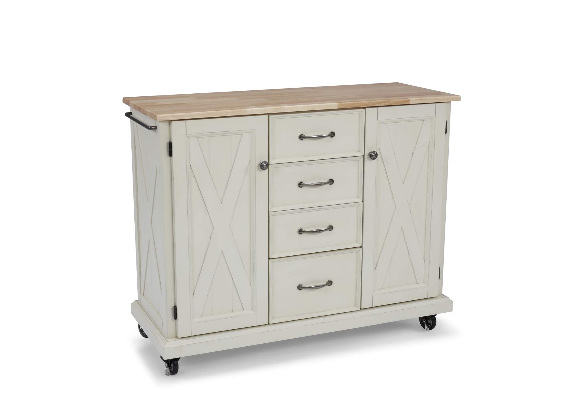 Bay Lodge Off-White Kitchen Cart,Homestyles