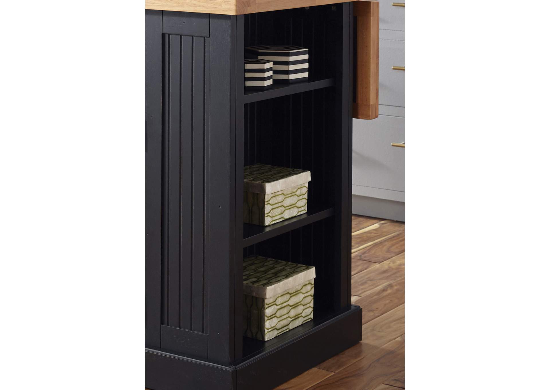 Hartford Black Kitchen Island,Homestyles