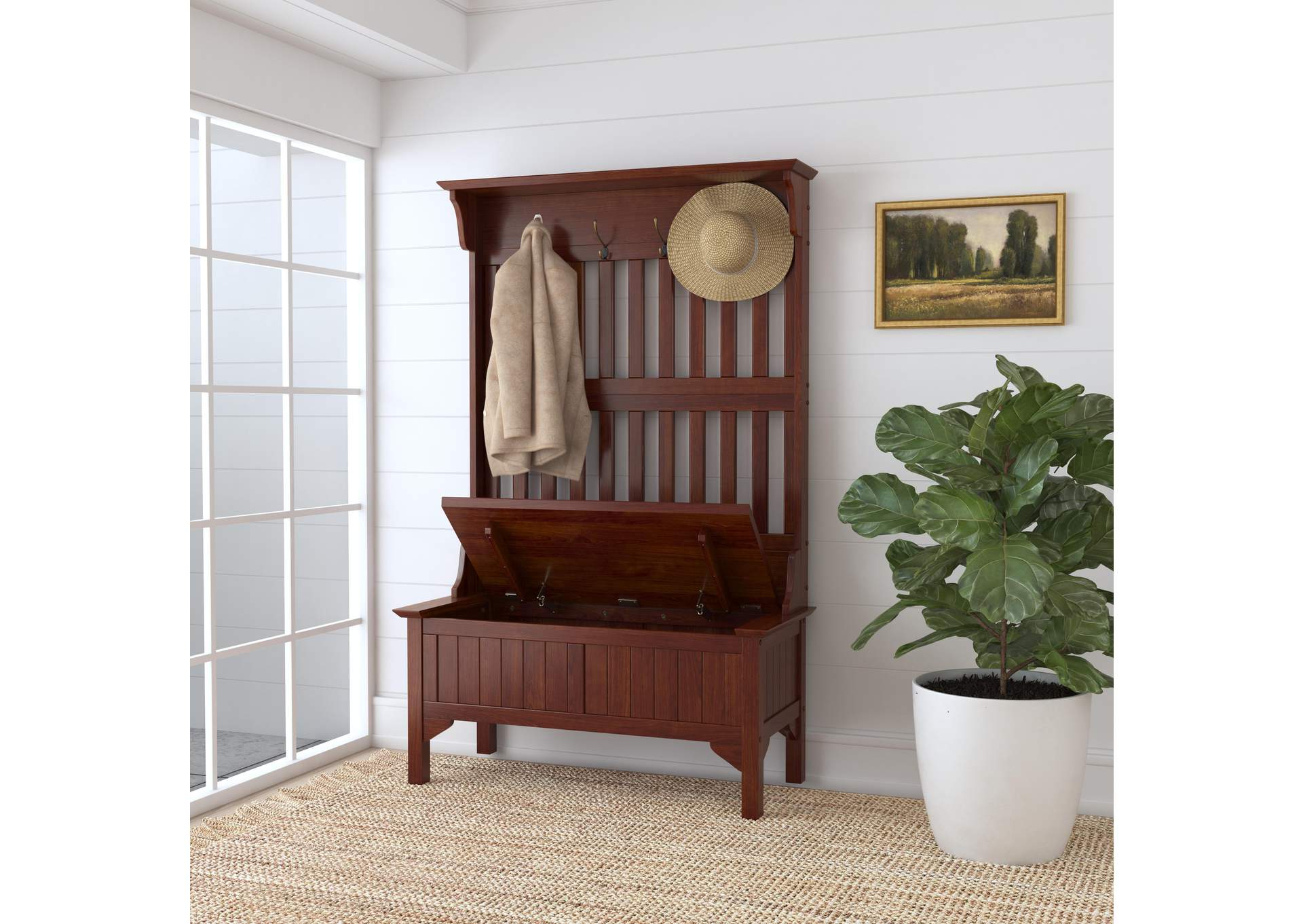 General Line Hall Tree With Bench By Homestyles,Homestyles