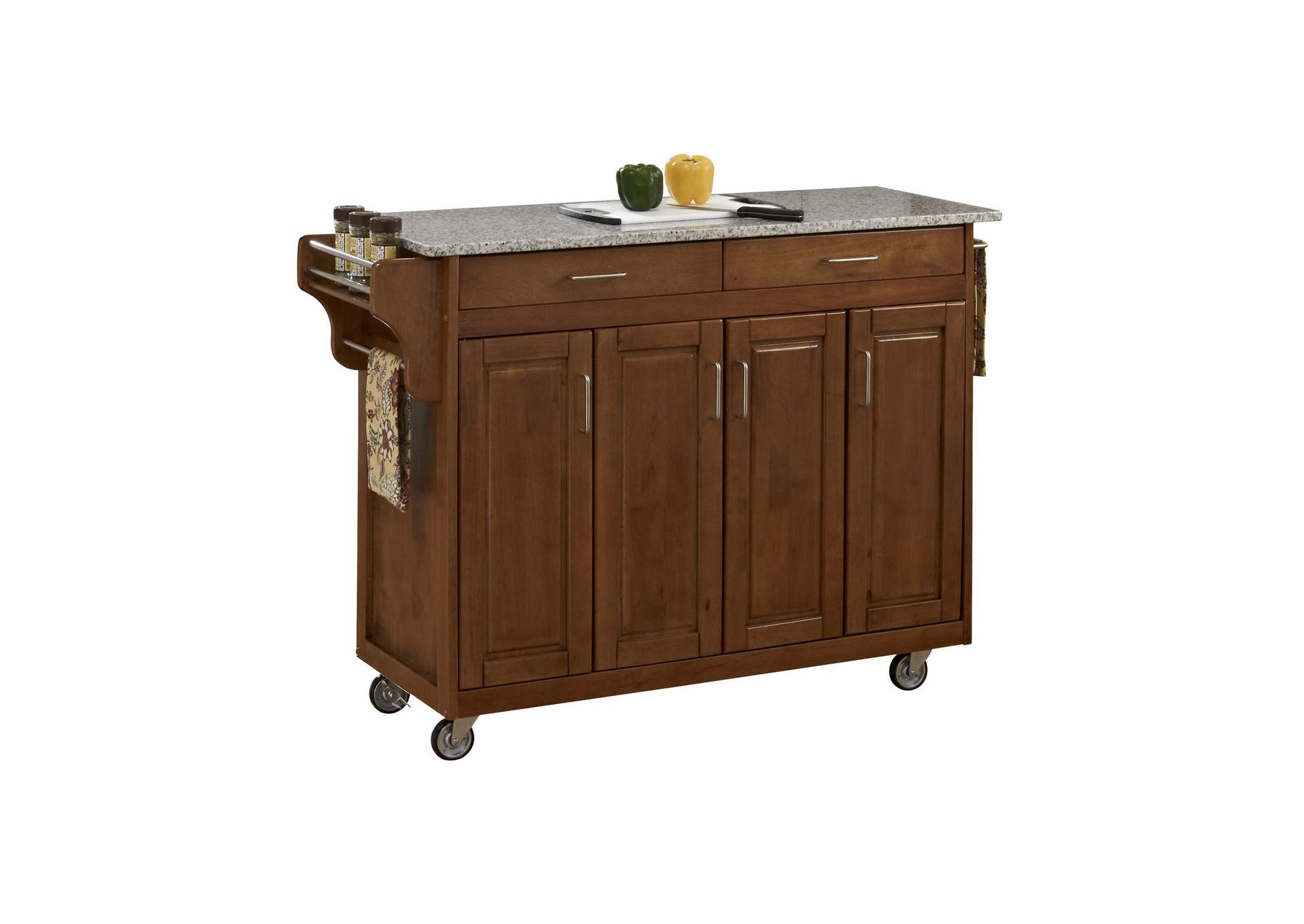 Create-A-Cart Brown Kitchen Cart,Homestyles