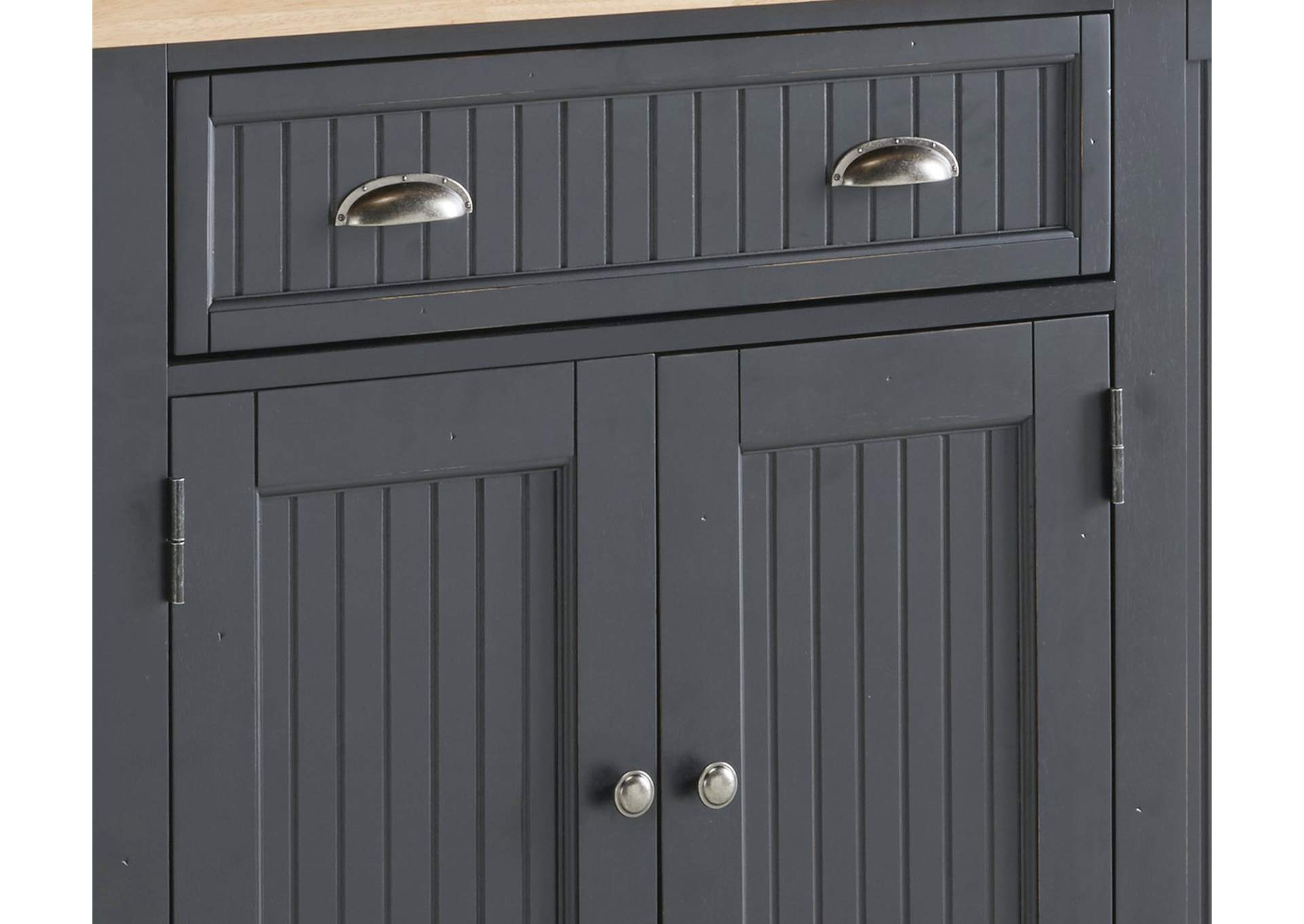 Hartford Black Kitchen Island,Homestyles