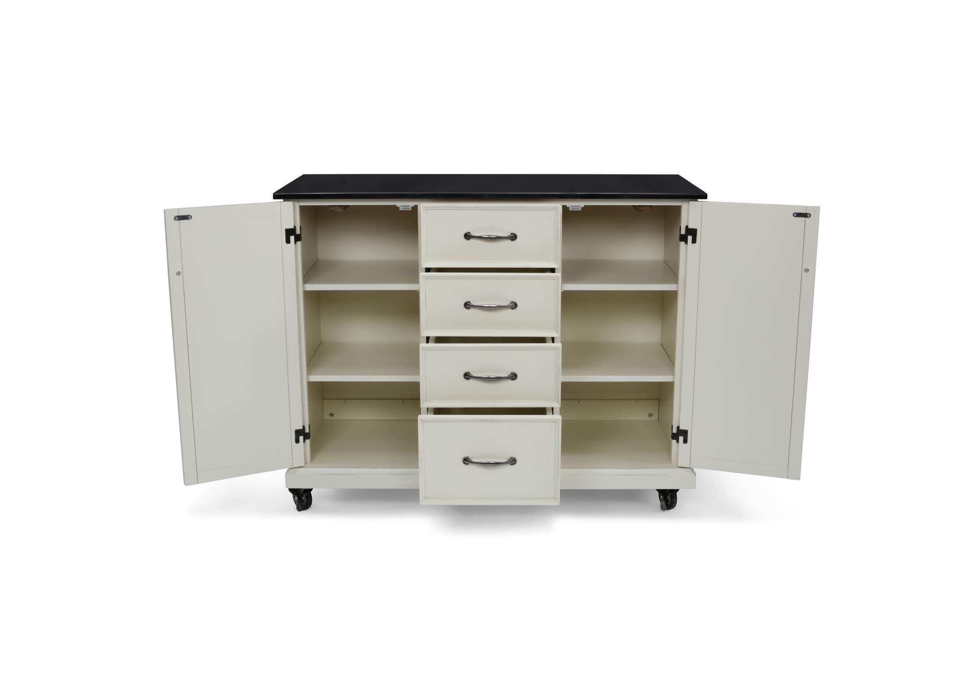 Bay Lodge Off-White Kitchen Cart,Homestyles