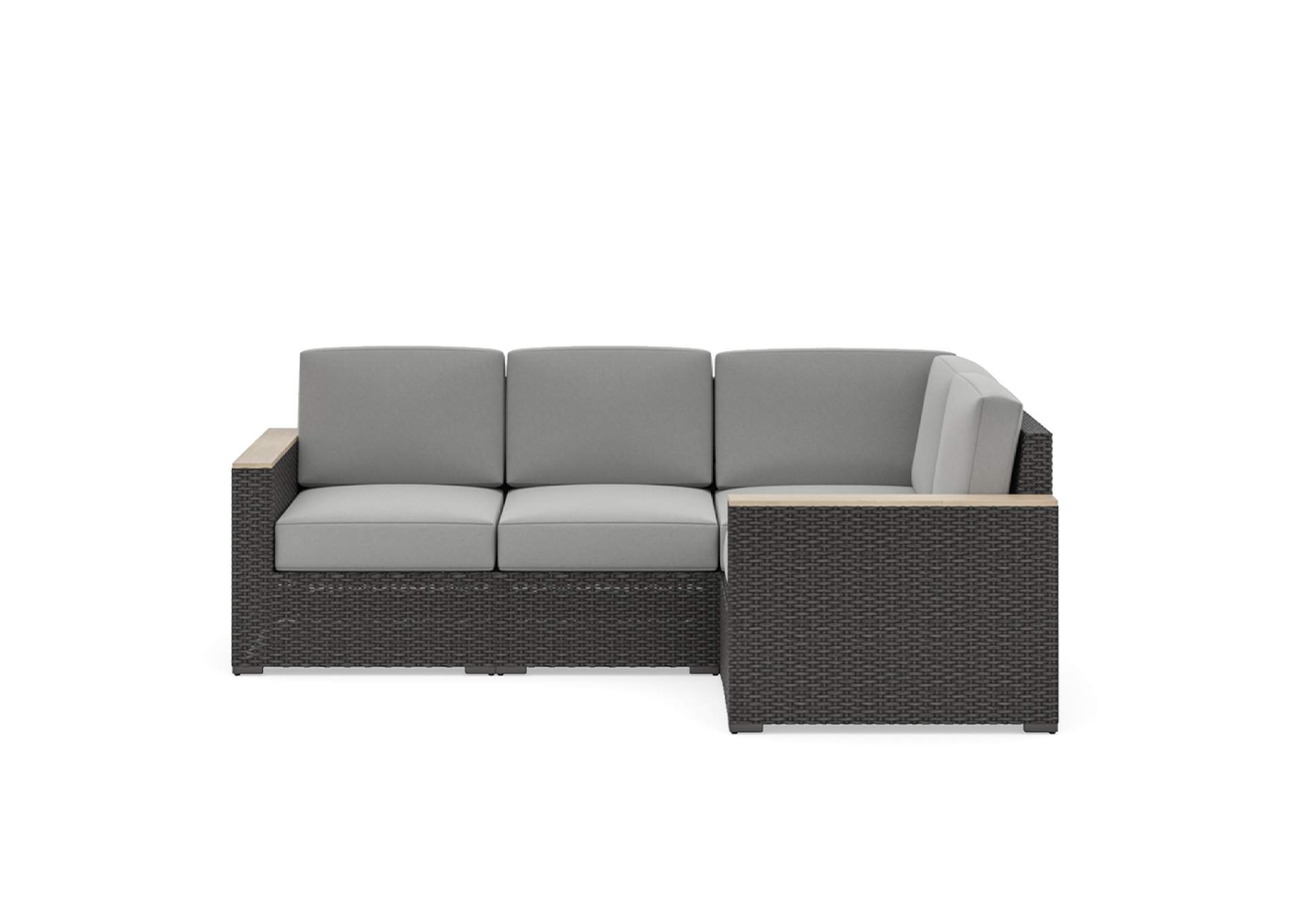 Boca Raton Brown Outdoor 4 Seat Sectional,Homestyles