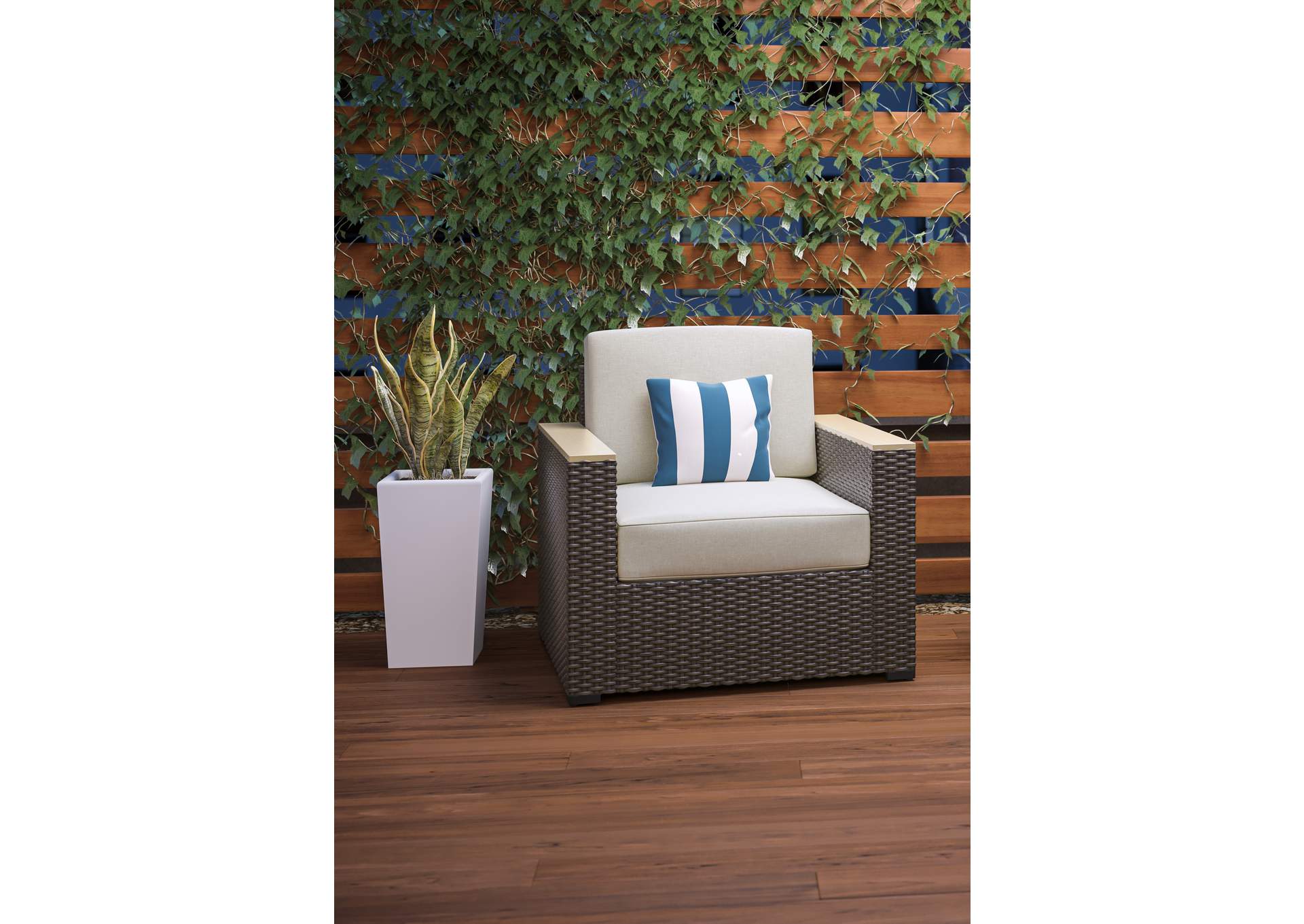 Palm Springs Brown Outdoor Arm Chair,Homestyles