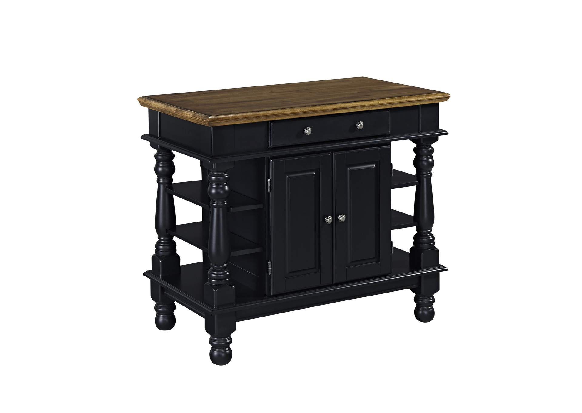 Montauk Black Kitchen Island,Homestyles