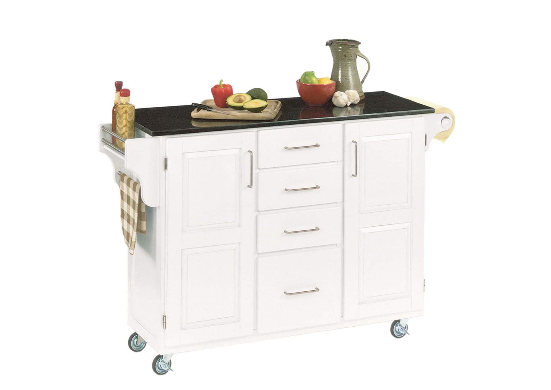 Create-A-Cart Off-White Kitchen Cart,Homestyles