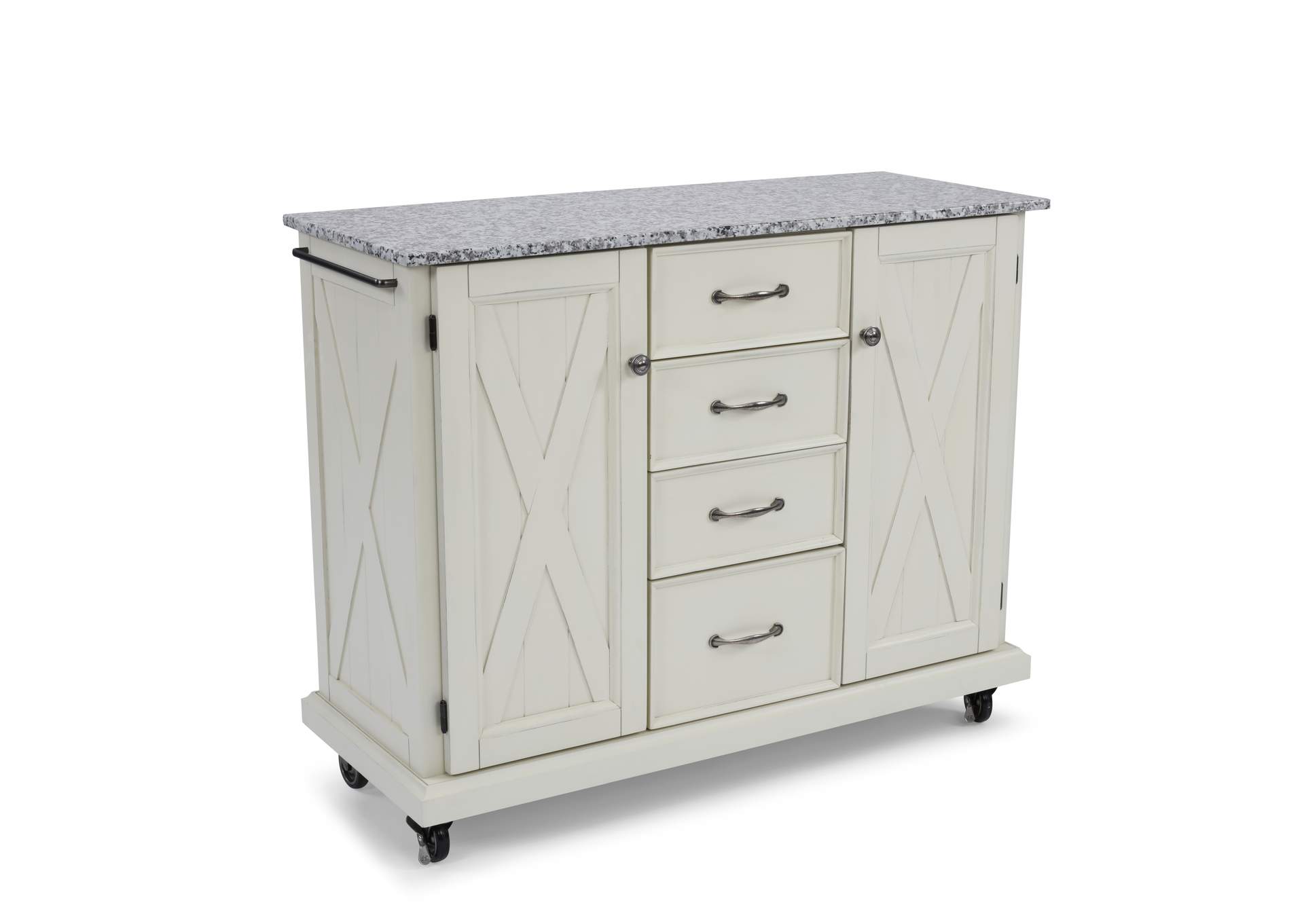 Bay Lodge Off-White Kitchen Cart,Homestyles