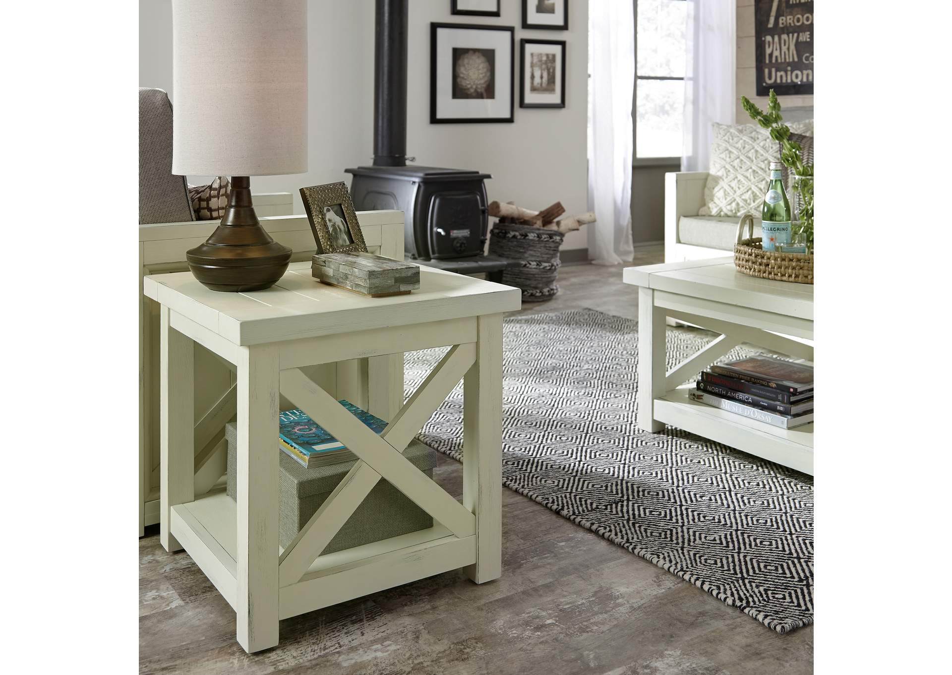 Bay Lodge End Table By Homestyles,Homestyles