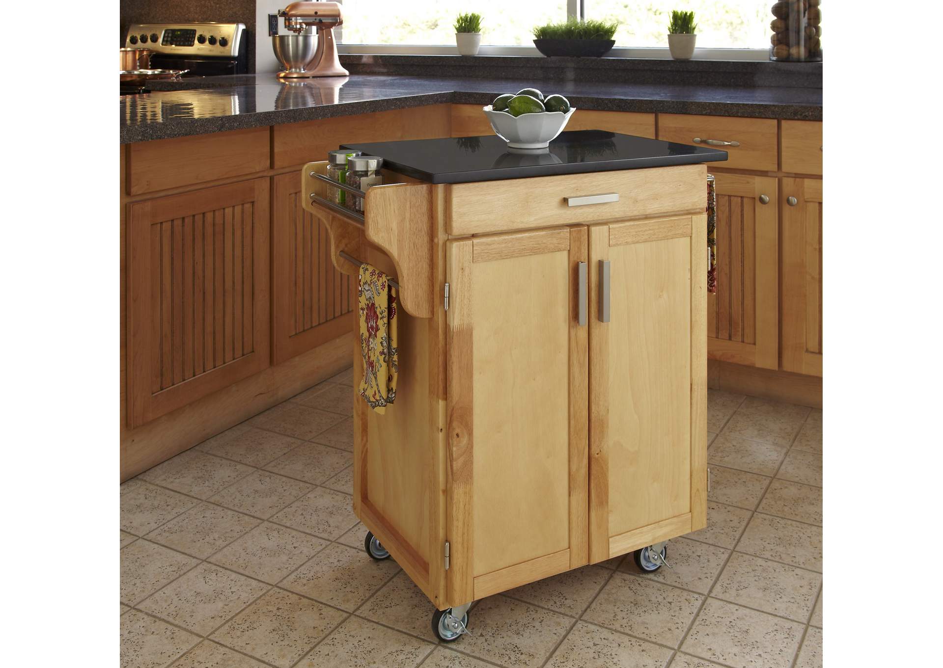 Cuisine Cart Brown Kitchen Cart,Homestyles