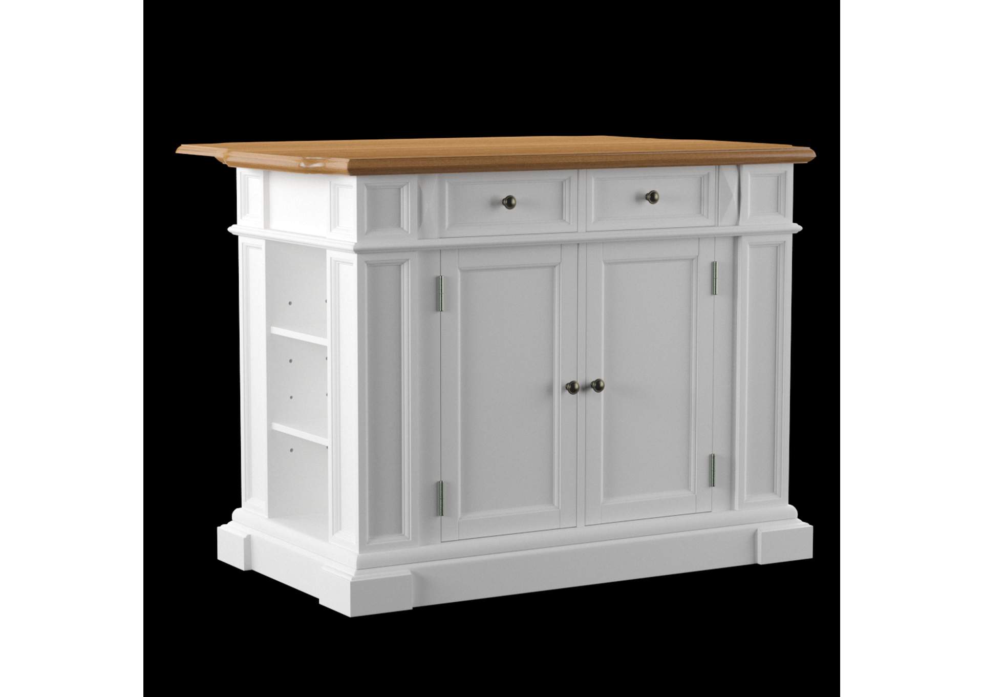 Montauk Off-White Kitchen Island,Homestyles