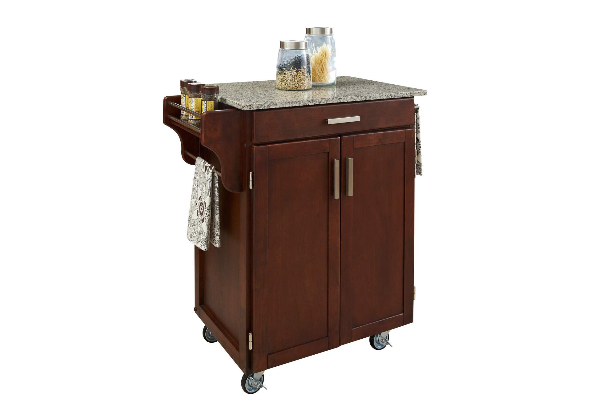 Cuisine Cart Brown Kitchen Cart,Homestyles