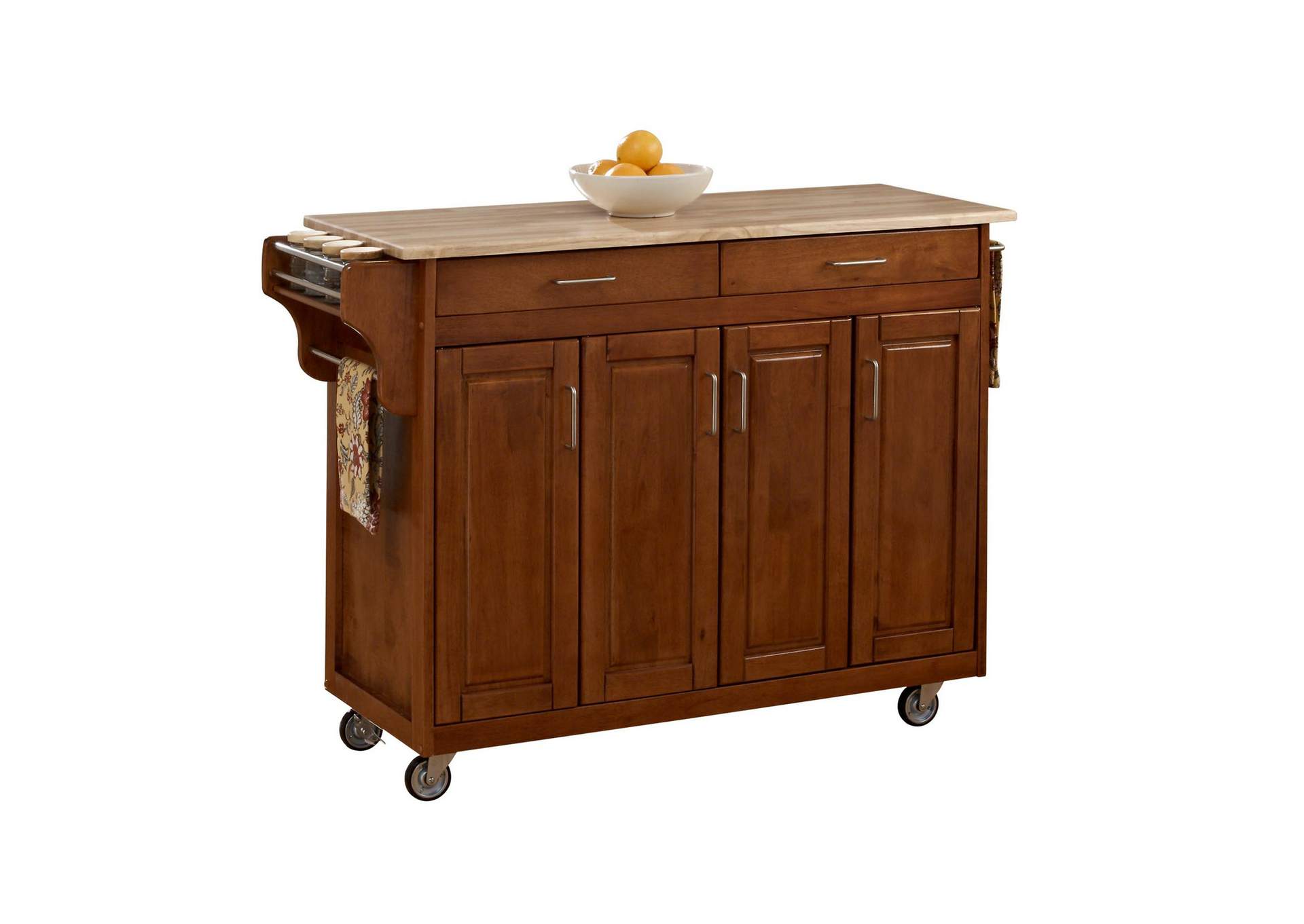 Create-A-Cart Brown Kitchen Cart,Homestyles