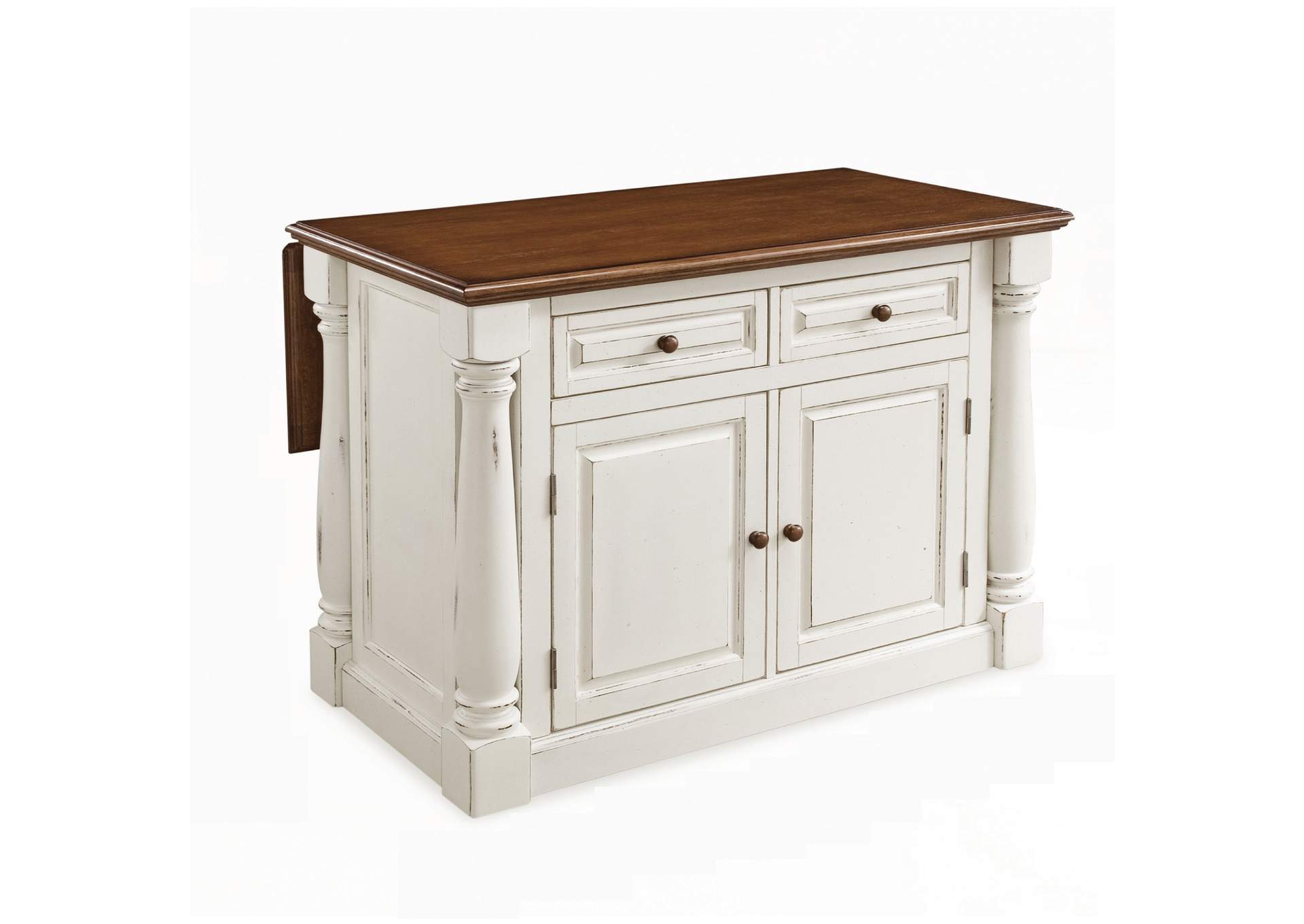 Monarch Off-White Kitchen Island,Homestyles