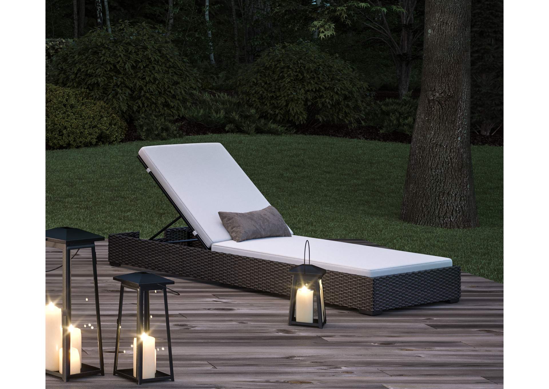 Palm Springs Outdoor Chaise Lounge By Homestyles,Homestyles