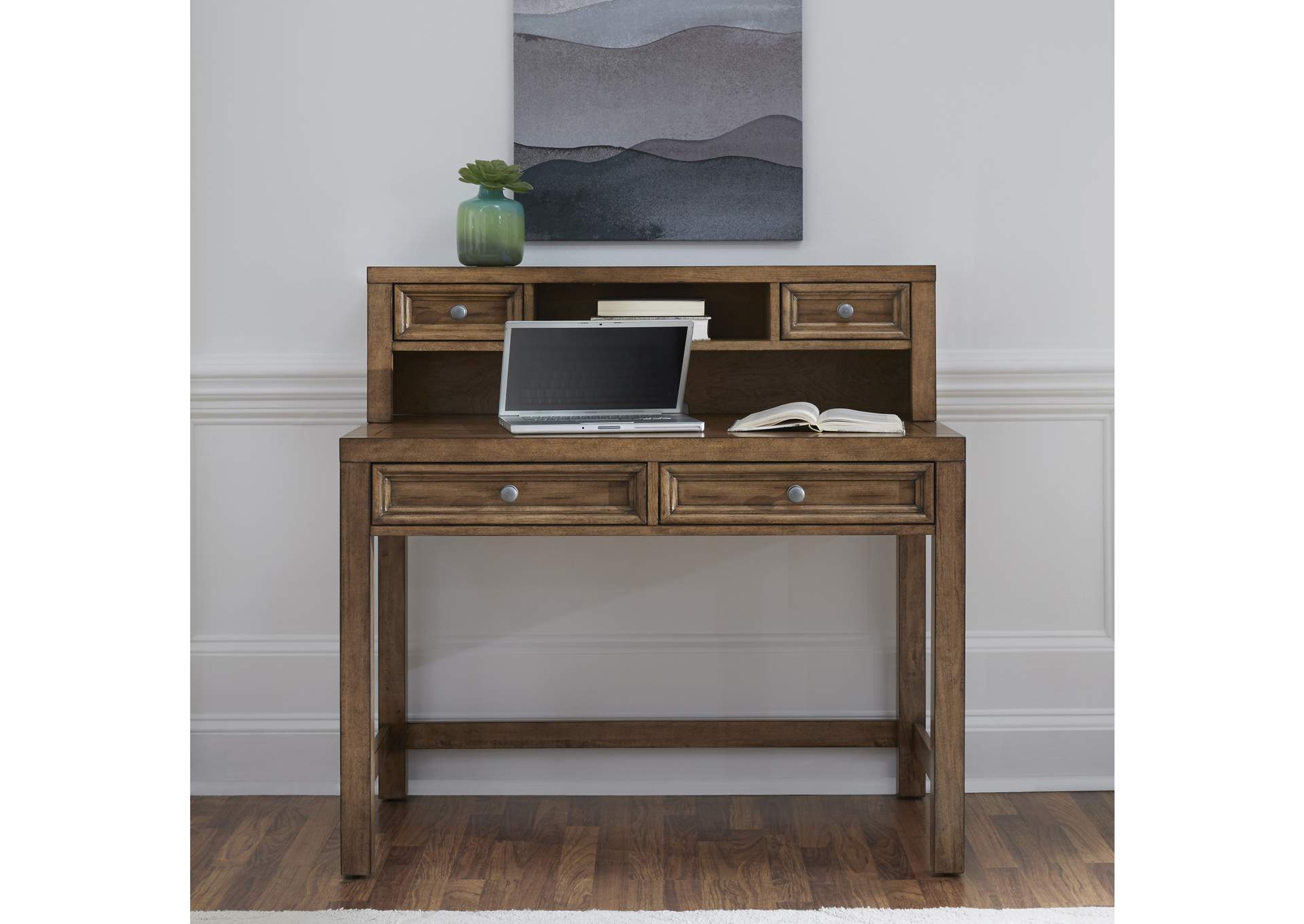 Tuscon Brown Desk with Hutch,Homestyles