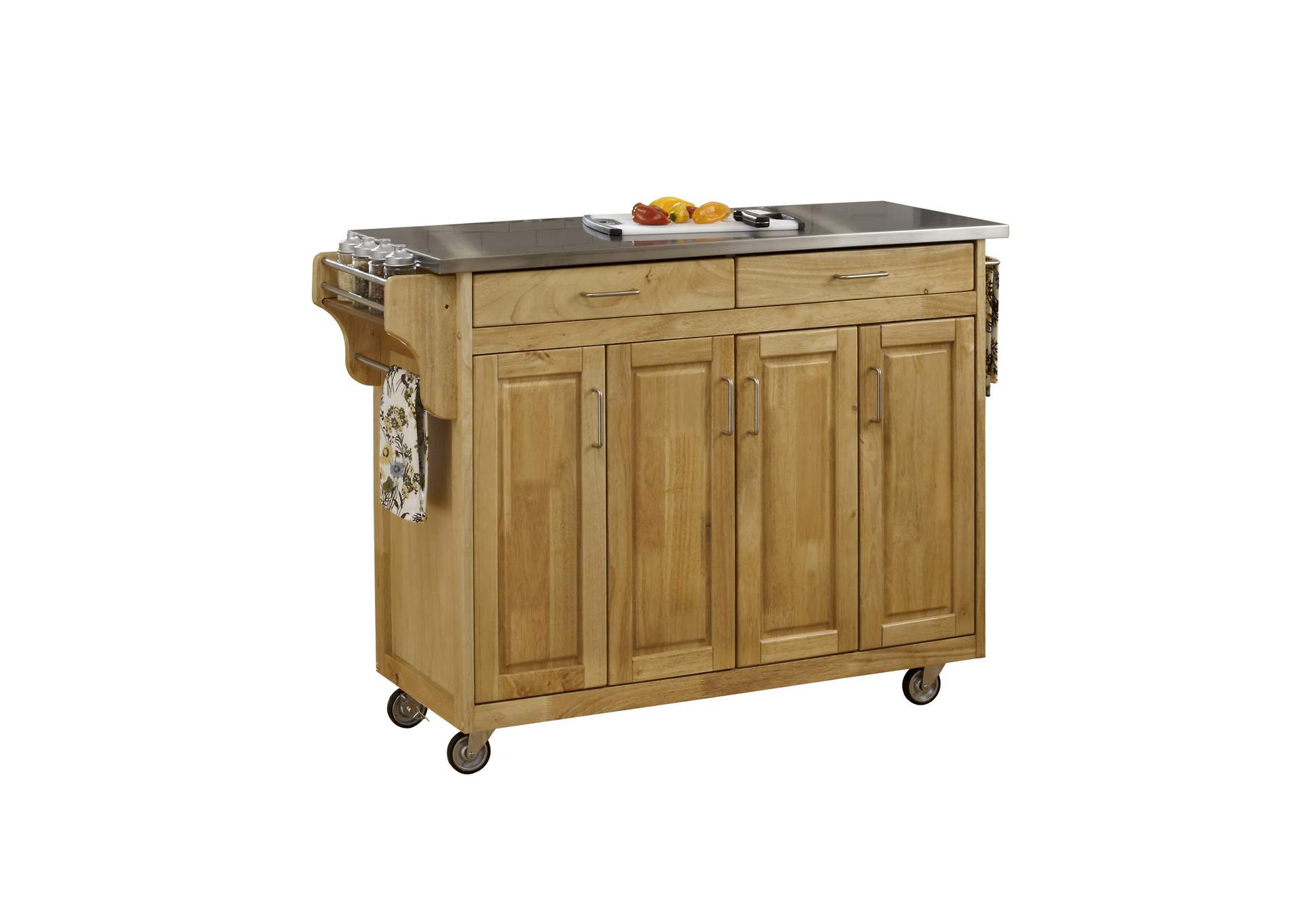 Create-A-Cart Brown Kitchen Cart,Homestyles