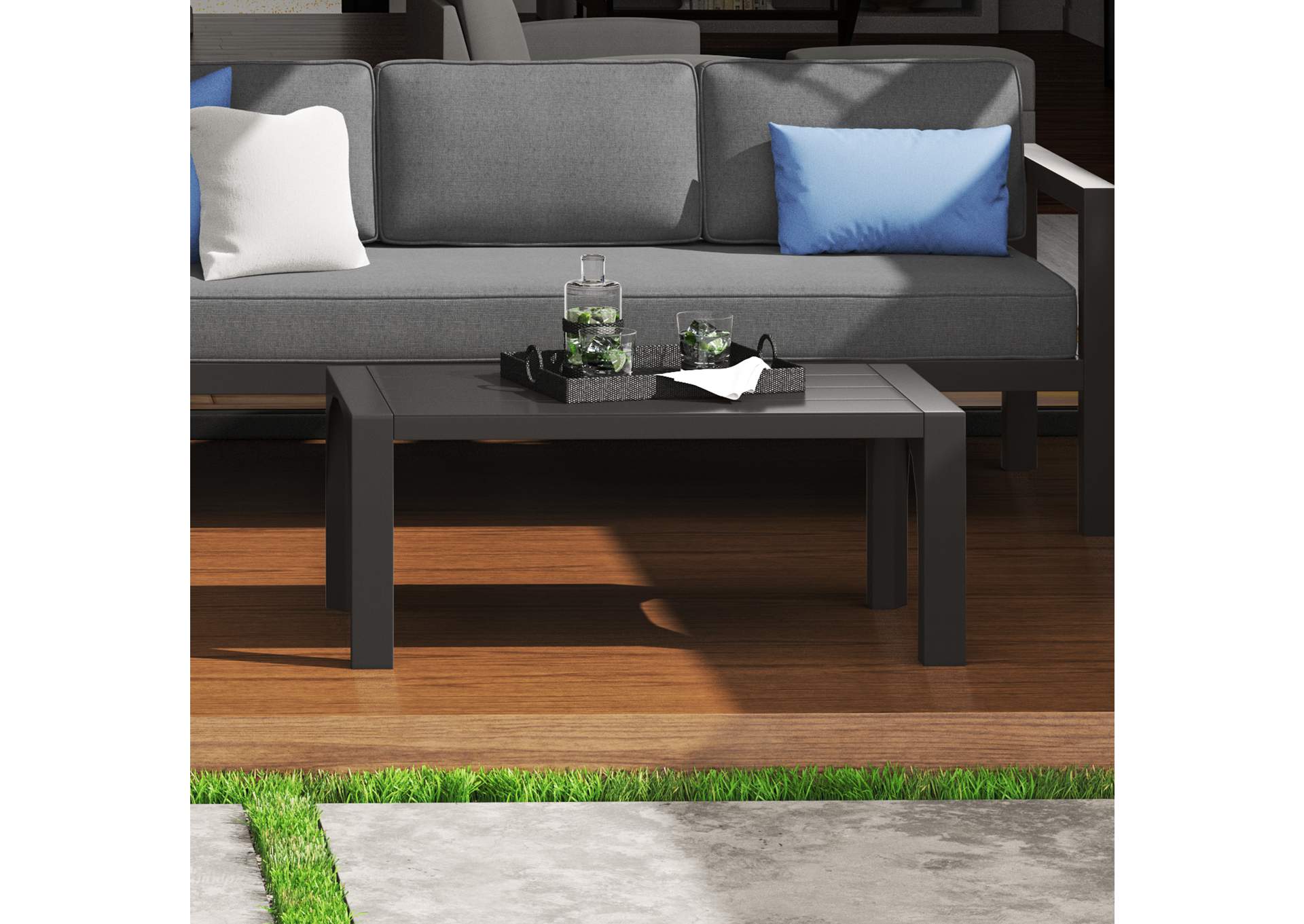 Grayton Outdoor Aluminum Coffee Table By Homestyles,Homestyles