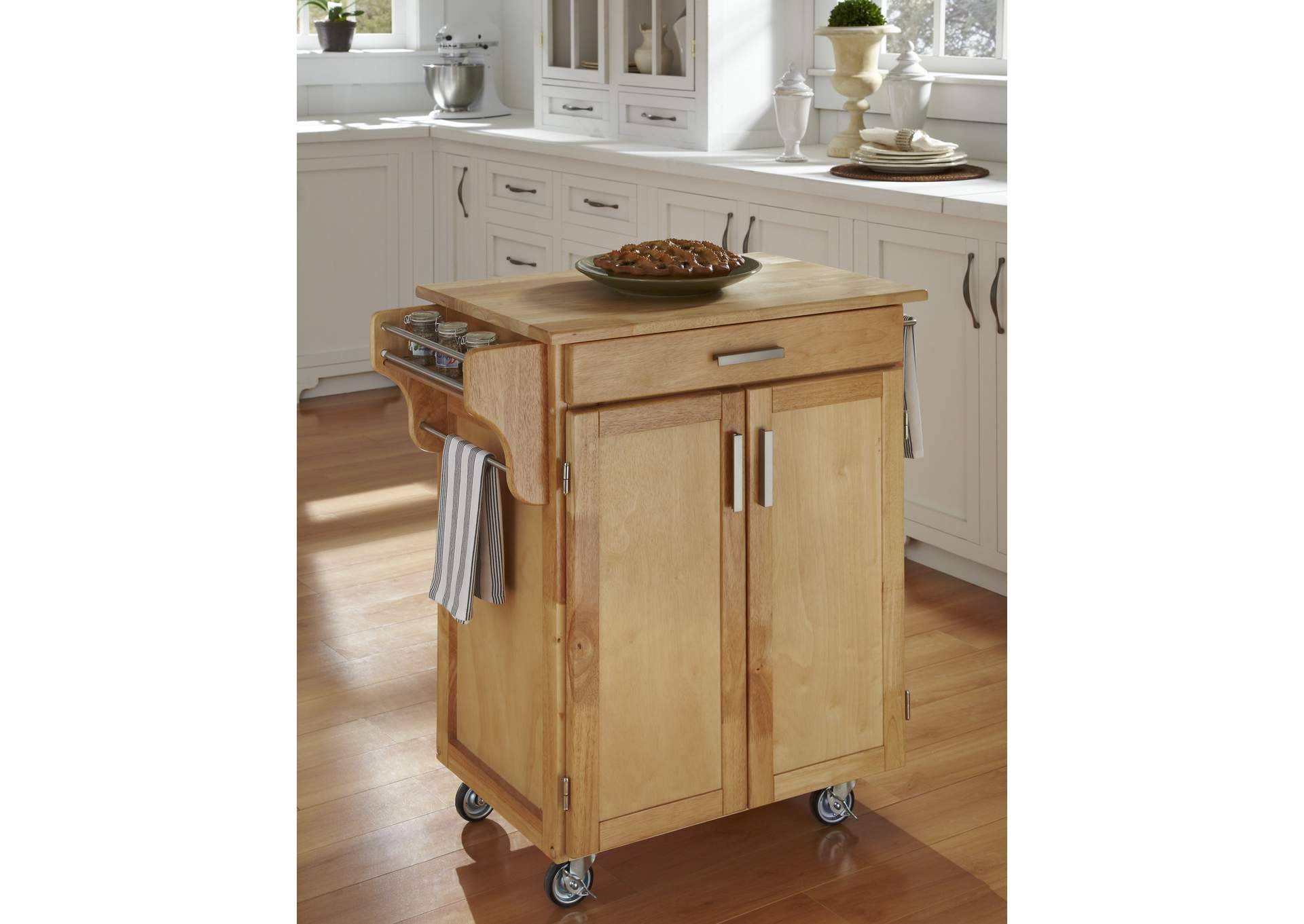 Cuisine Cart Brown Kitchen Cart,Homestyles