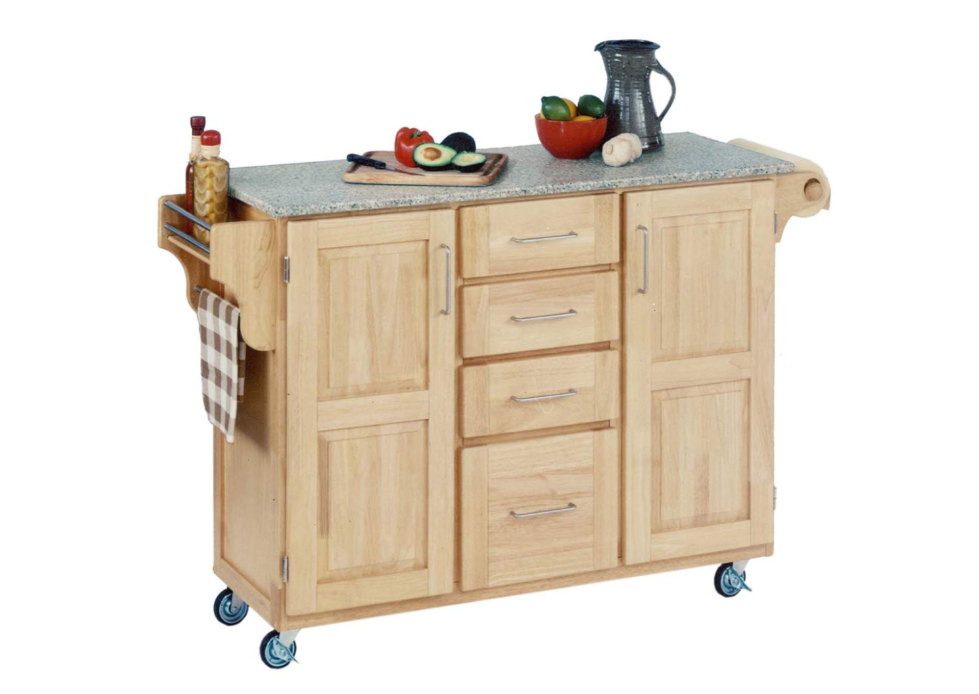 Create-A-Cart Brown Kitchen Cart,Homestyles