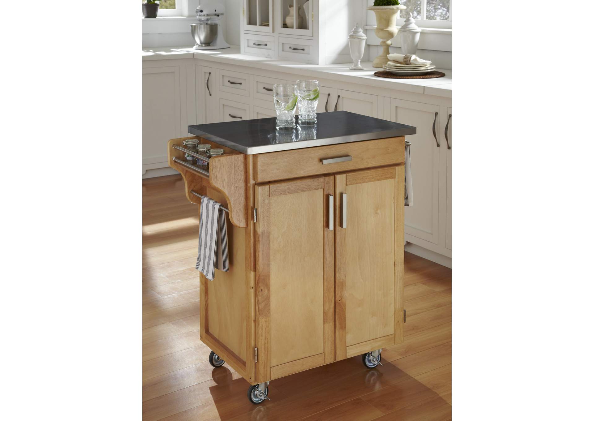 Cuisine Cart Brown Kitchen Cart,Homestyles