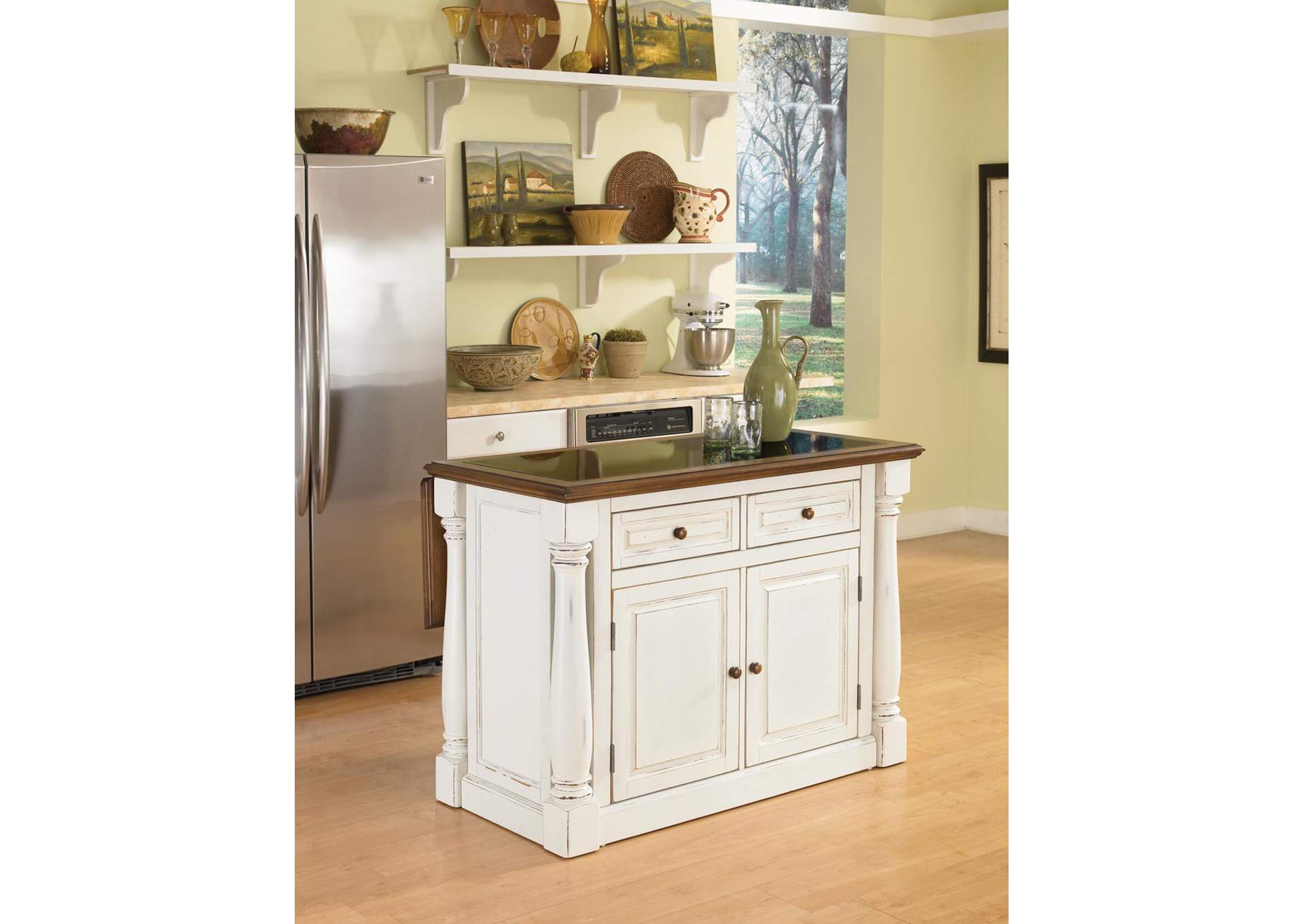 Monarch Off-White Kitchen Island,Homestyles