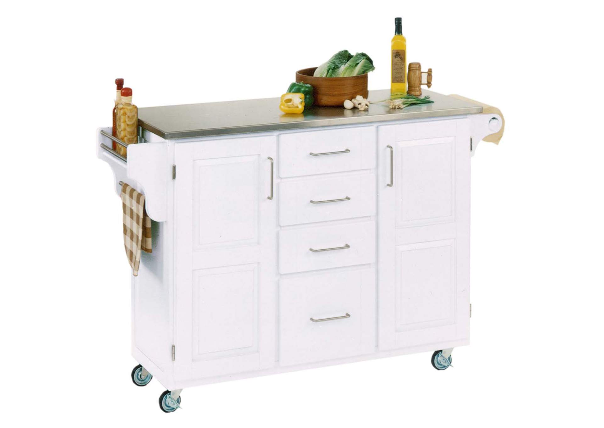 Create-A-Cart Off-White Kitchen Cart,Homestyles