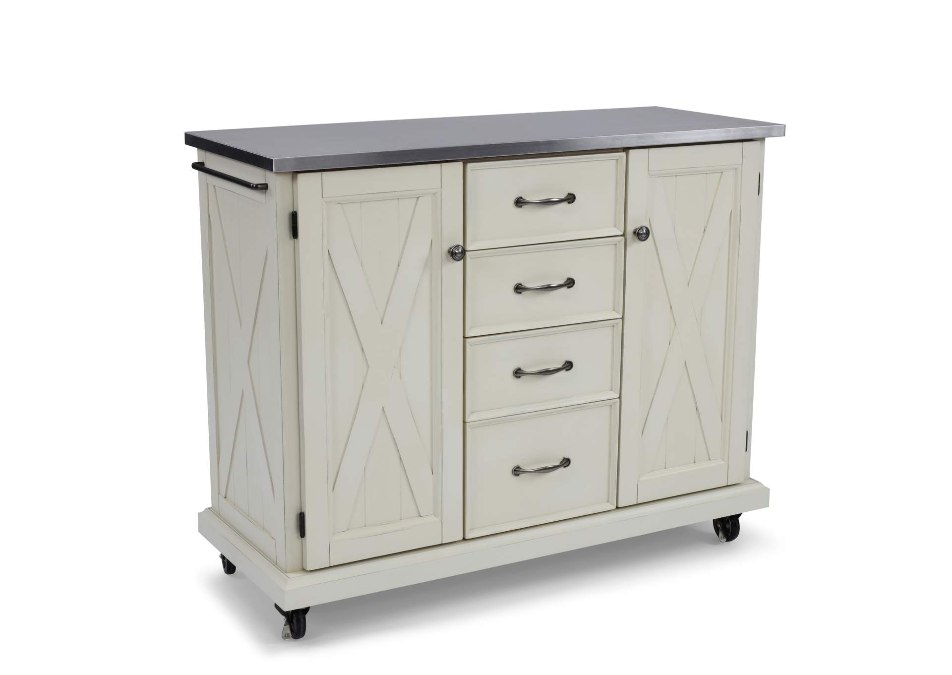 Bay Lodge Off-White Kitchen Cart,Homestyles