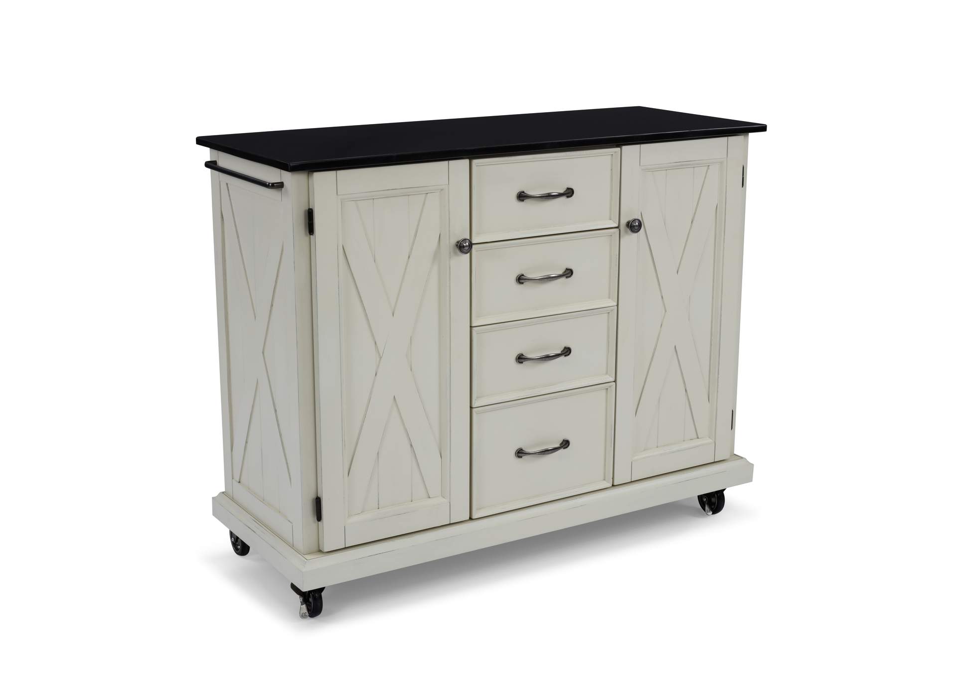 Bay Lodge Off-White Kitchen Cart,Homestyles