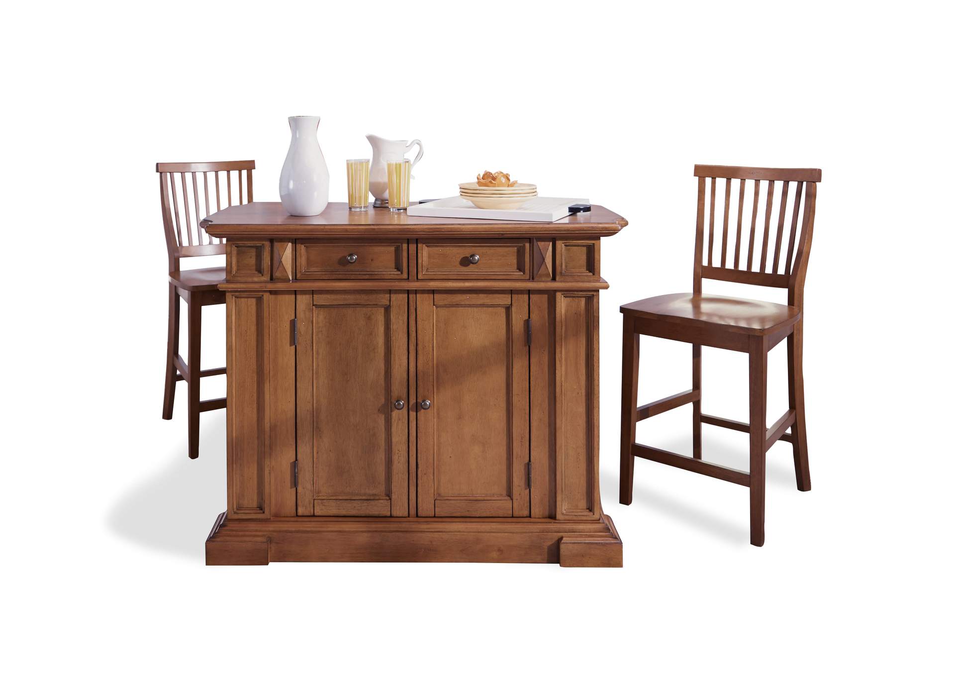 Montauk Brown Kitchen Island Set,Homestyles