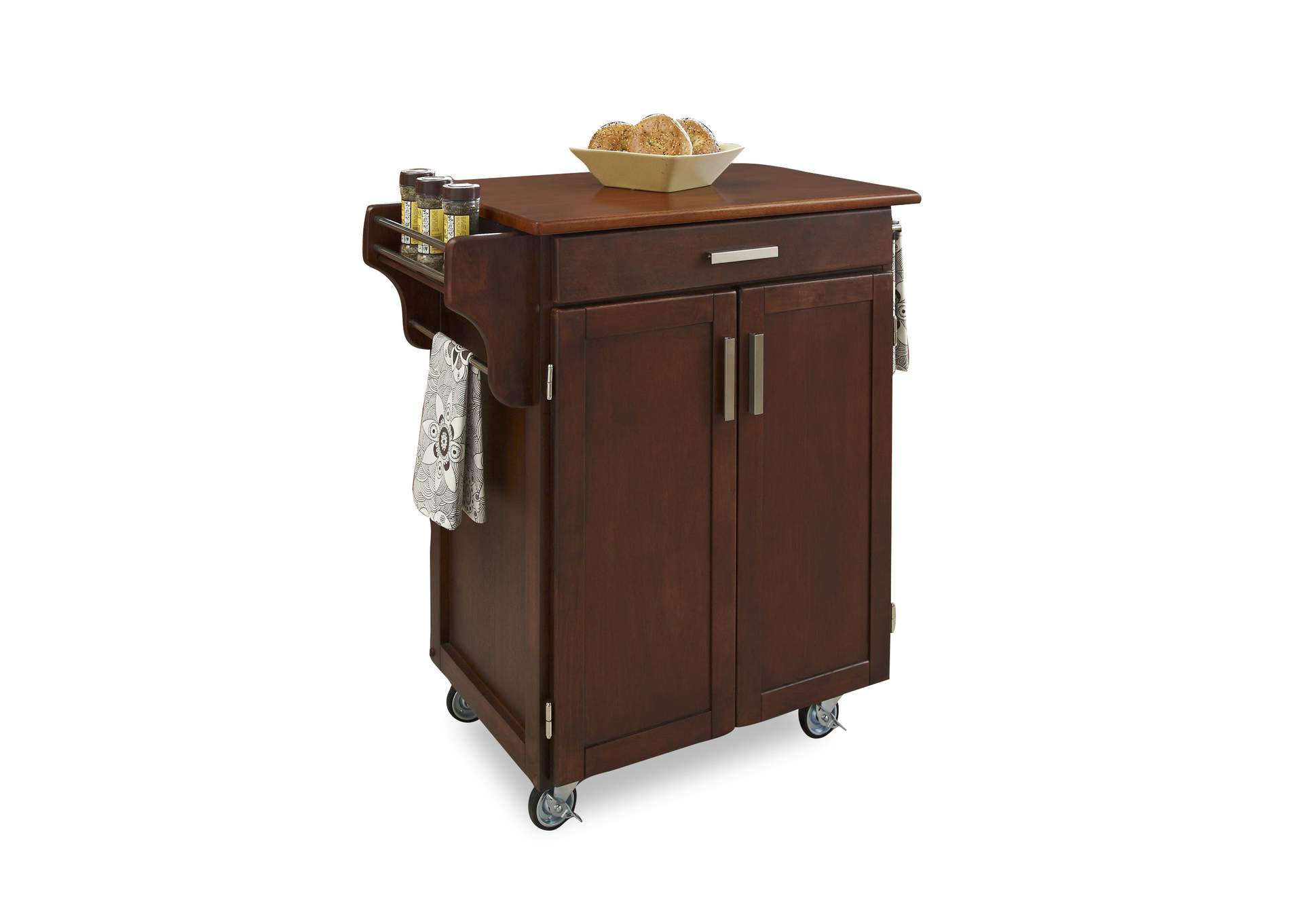 Cuisine Cart Brown Kitchen Cart,Homestyles