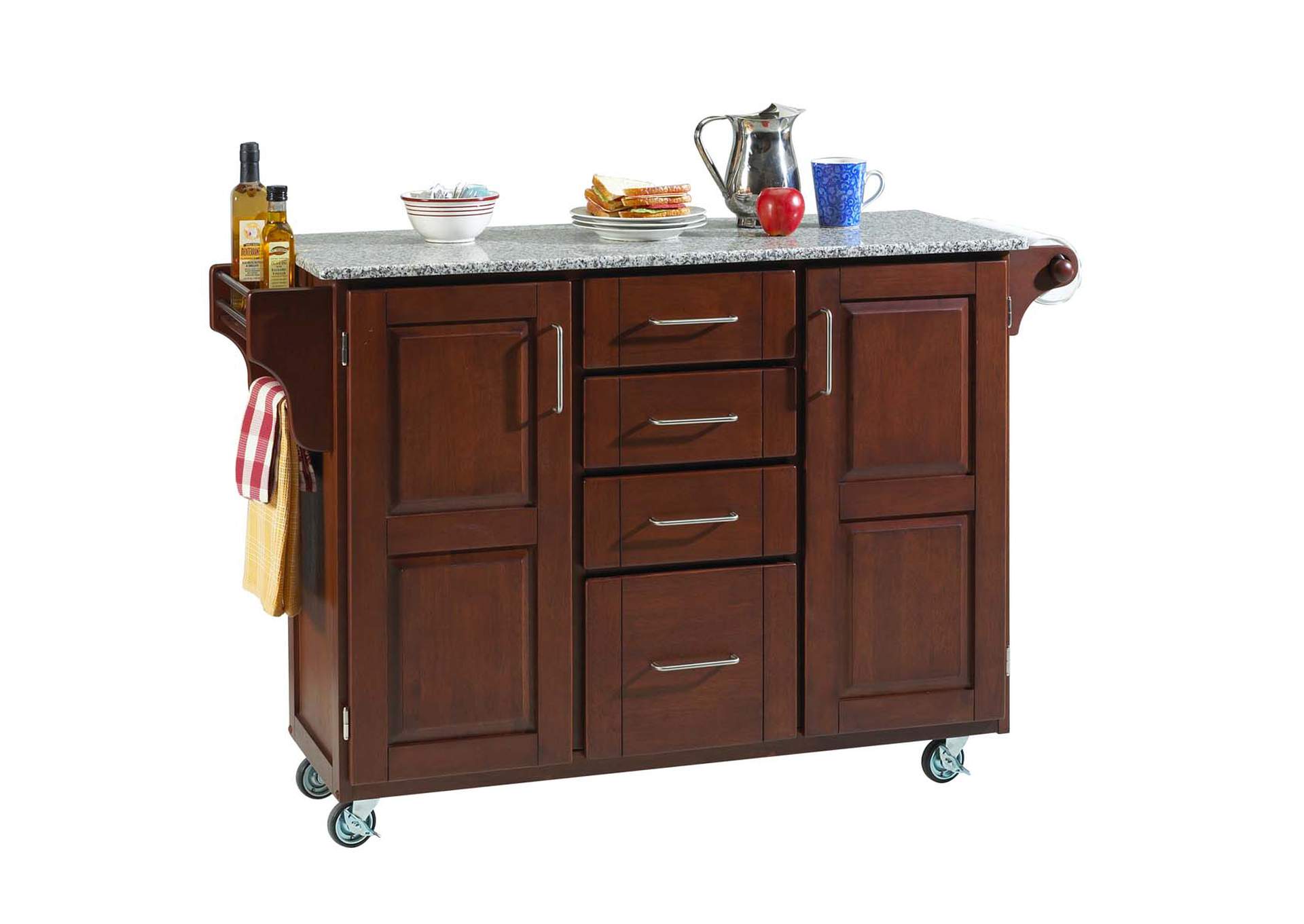 Create-A-Cart Brown Kitchen Cart,Homestyles