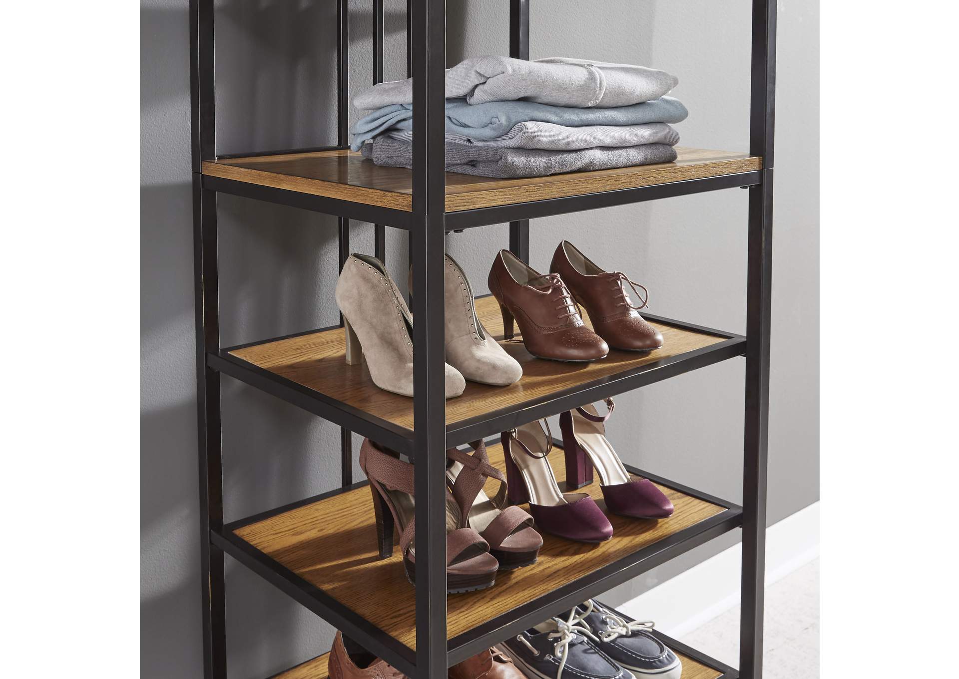 Modern Craftsman Closet Wall Shelf Unit By Homestyles,Homestyles