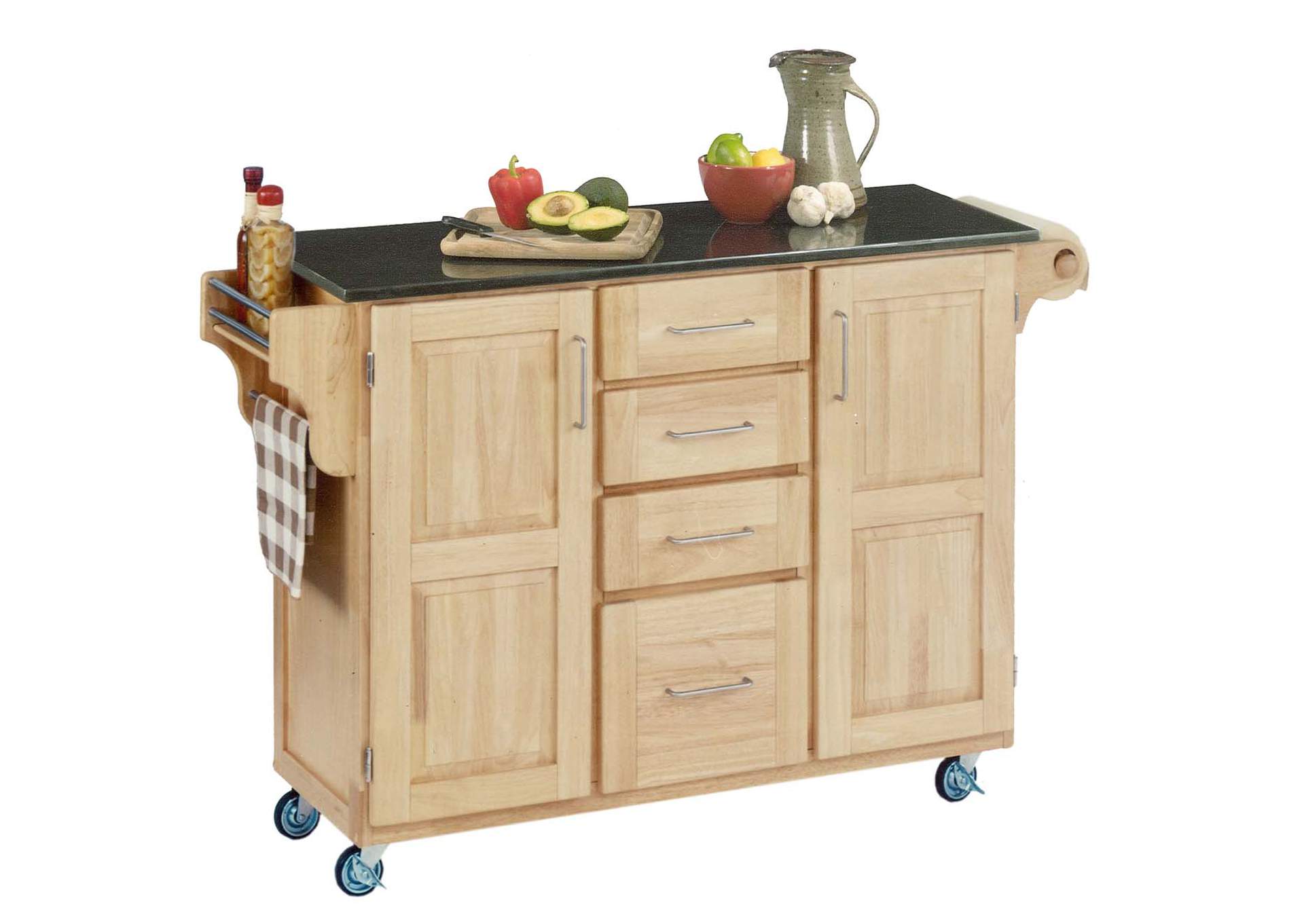 Create-A-Cart Brown Kitchen Cart,Homestyles