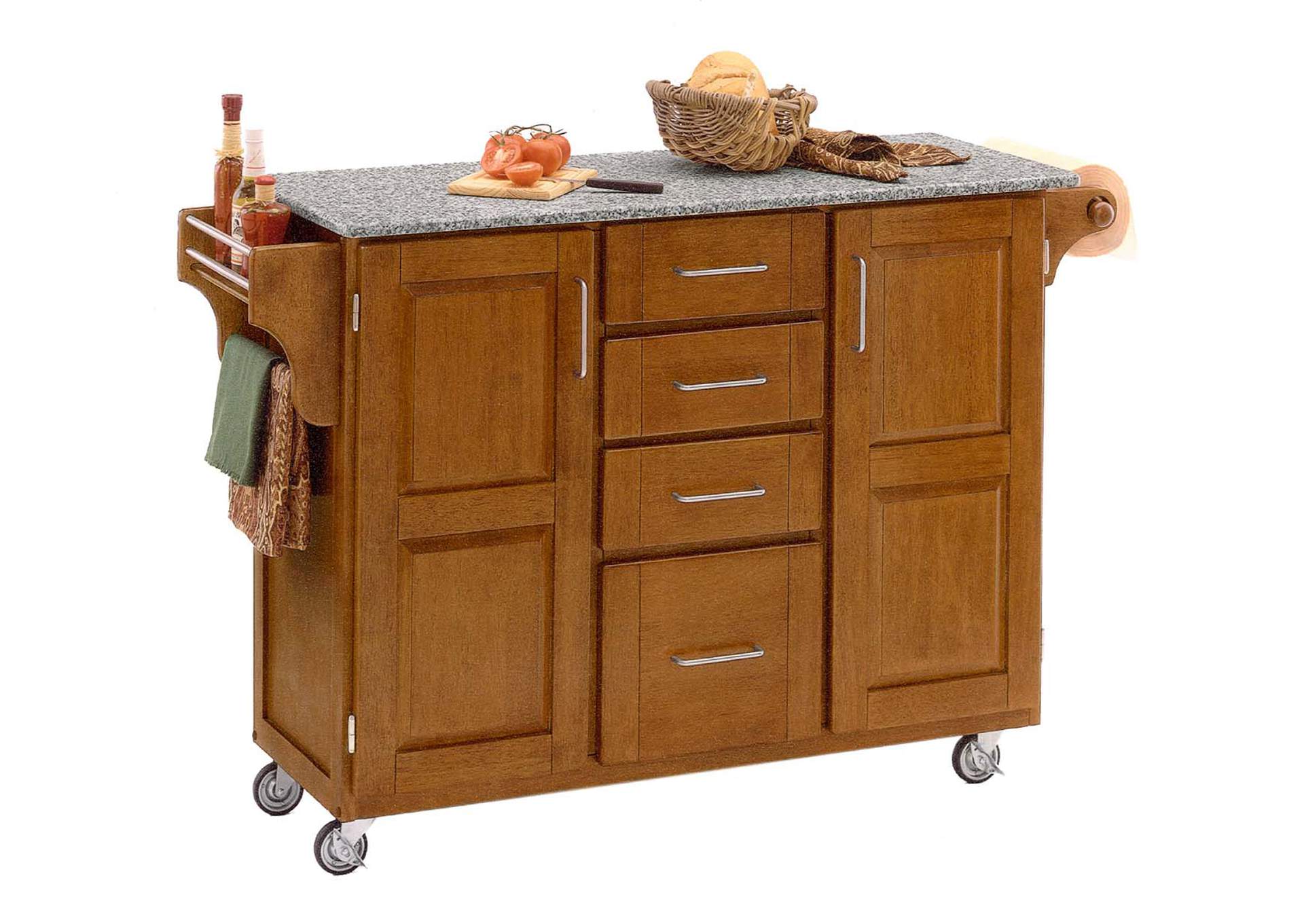 Create-A-Cart Brown Kitchen Cart,Homestyles