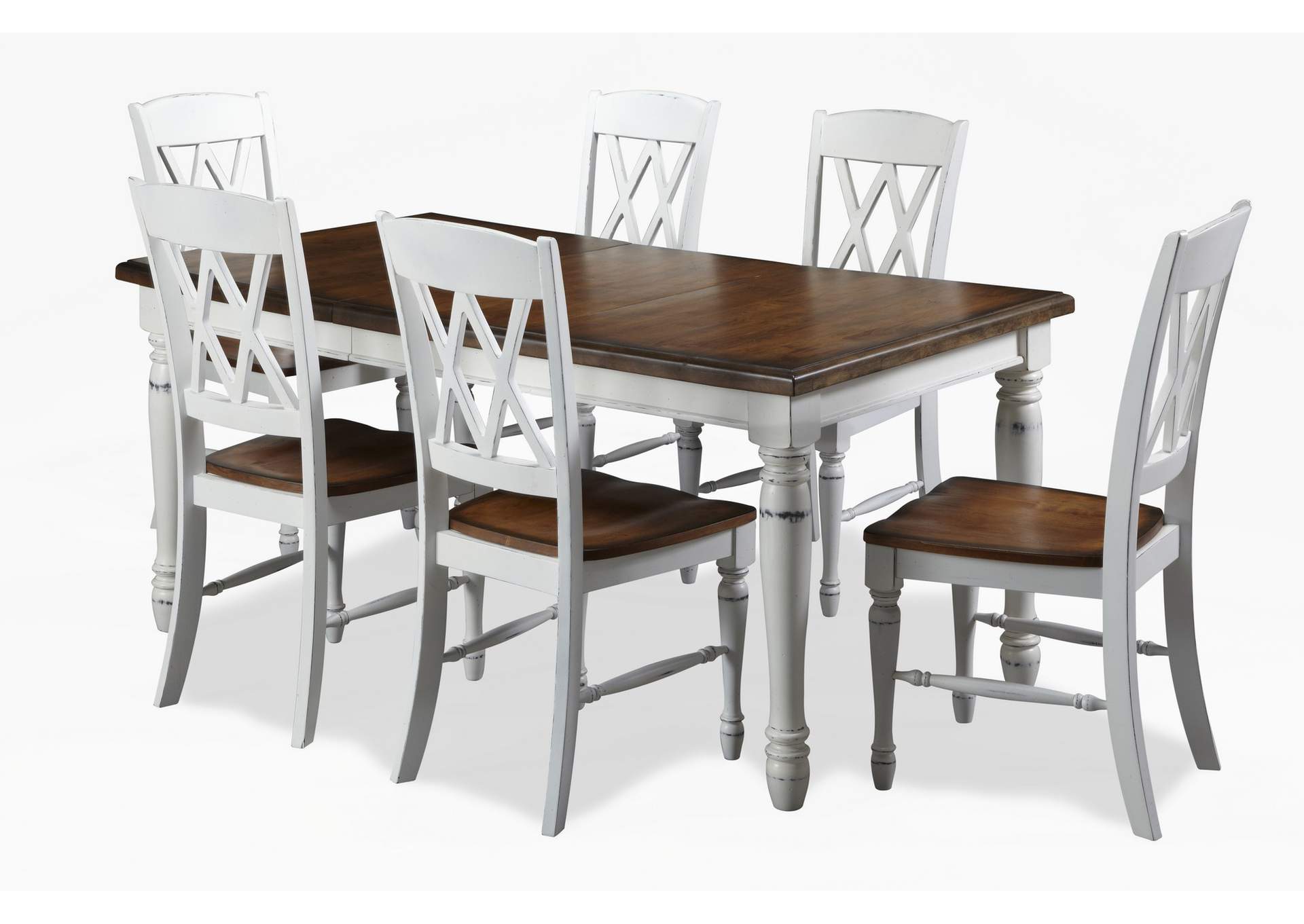 Monarch Off-White 7 Piece Dining Set,Homestyles