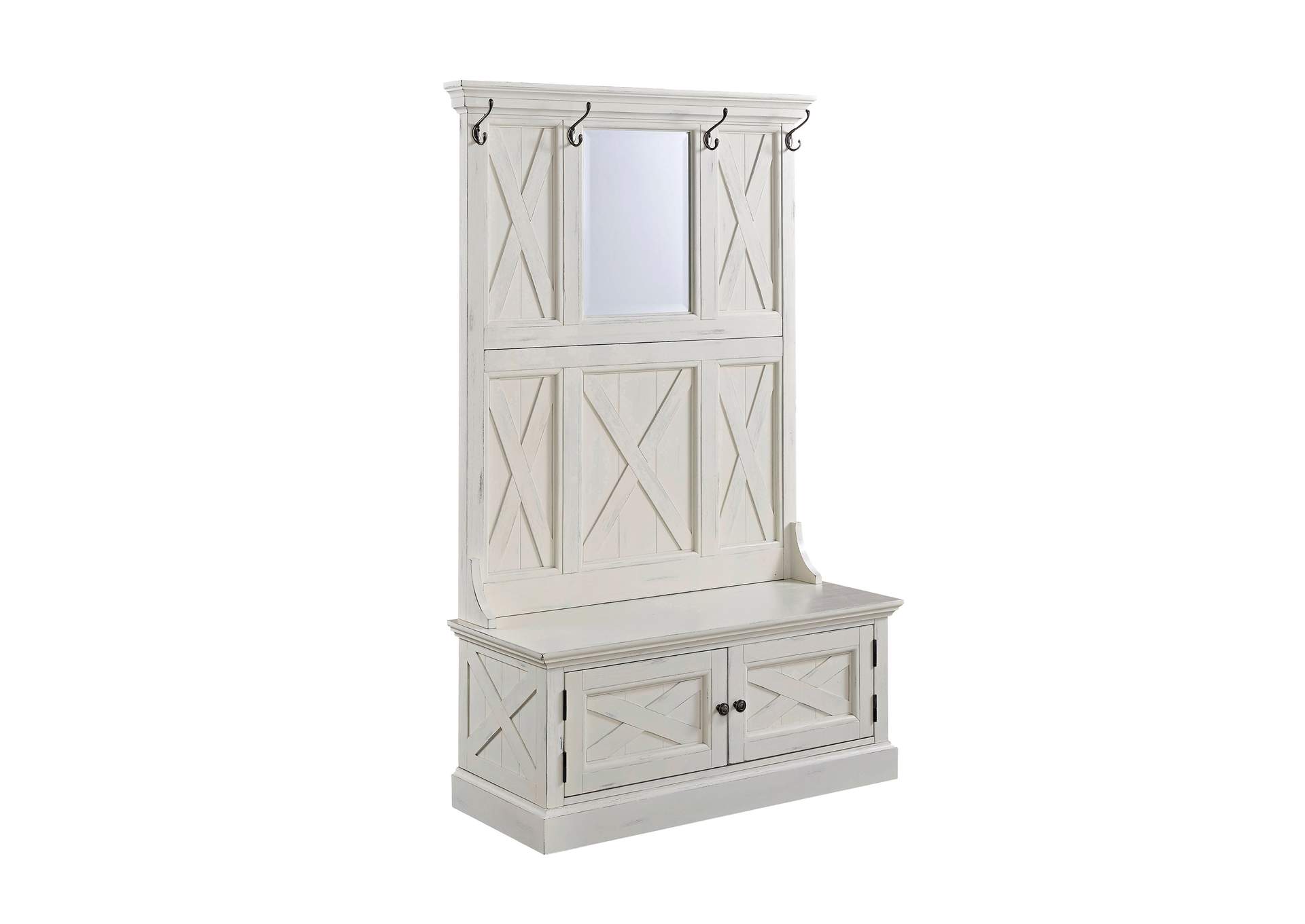 Bay Lodge Off-White Hall Tree,Homestyles