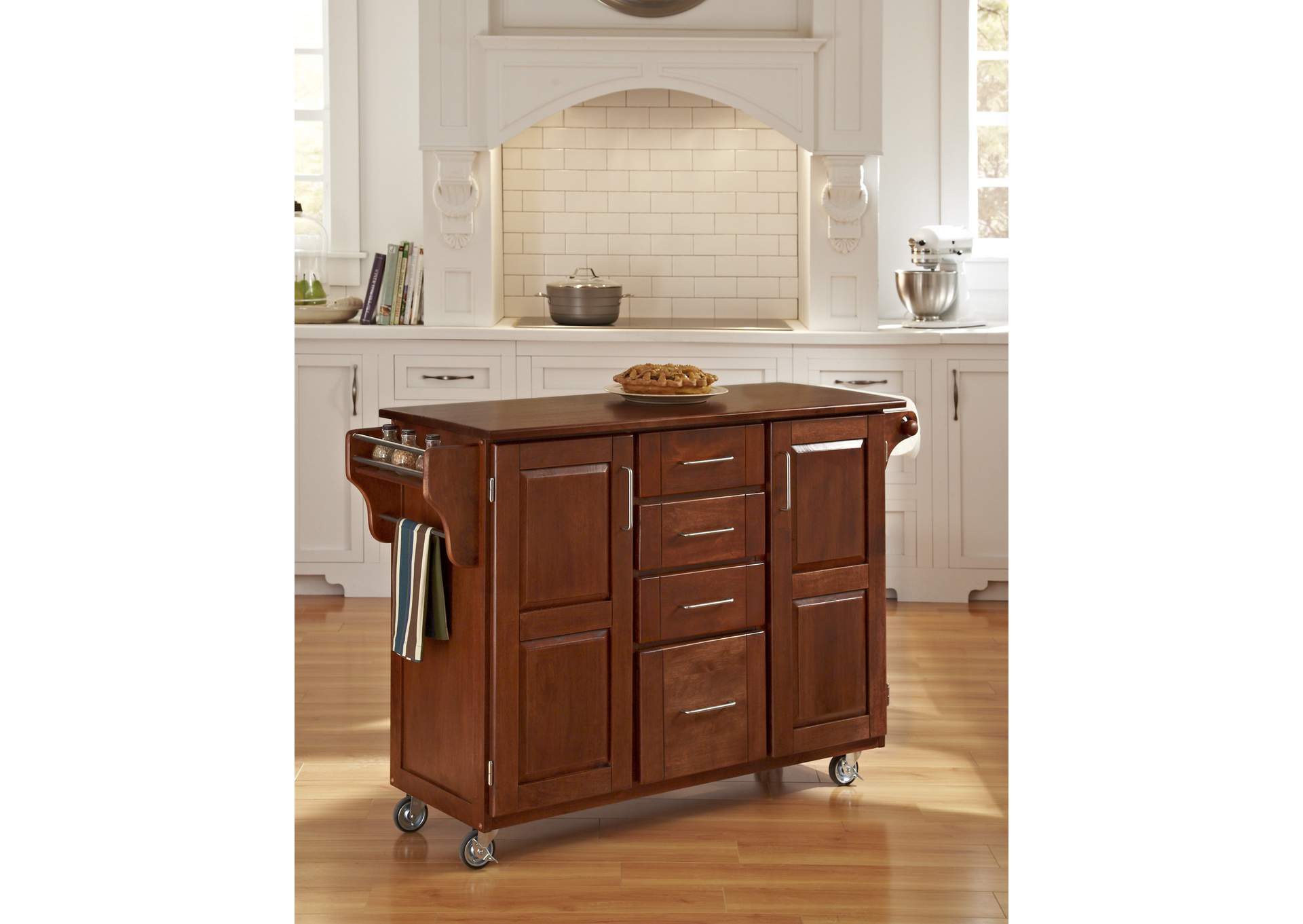 Create-A-Cart Brown Kitchen Cart,Homestyles