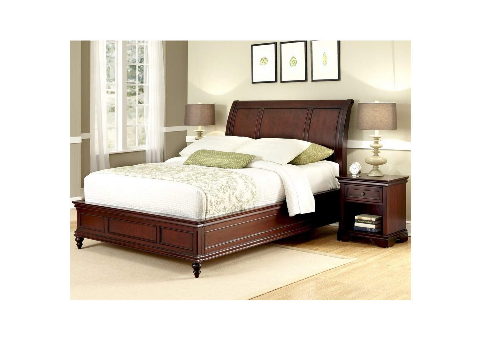 Lafayette Brown King Bed and Nightstand,Homestyles