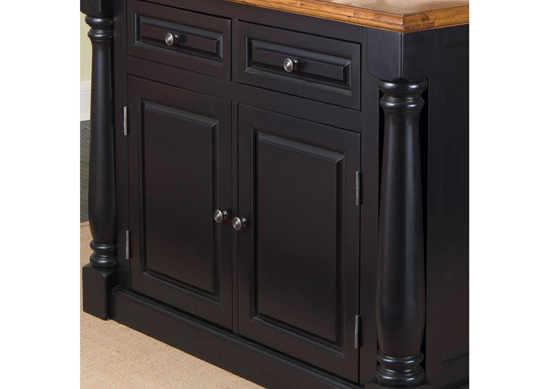 Monarch Black Kitchen Island,Homestyles