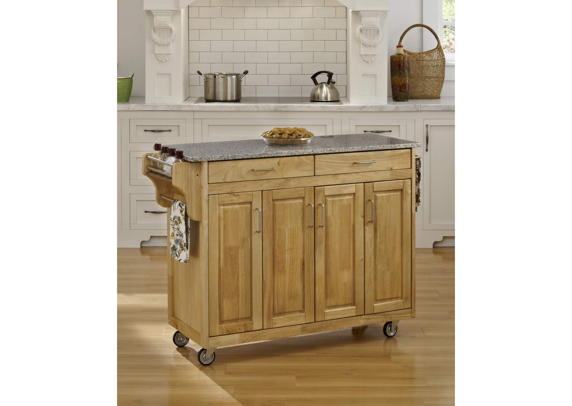 Create-A-Cart Brown Kitchen Cart,Homestyles