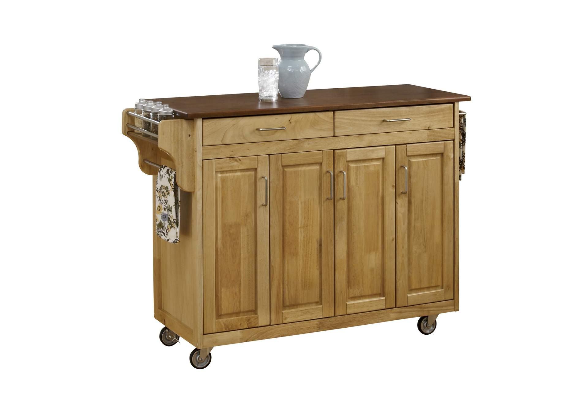 Create-A-Cart Brown Kitchen Cart,Homestyles